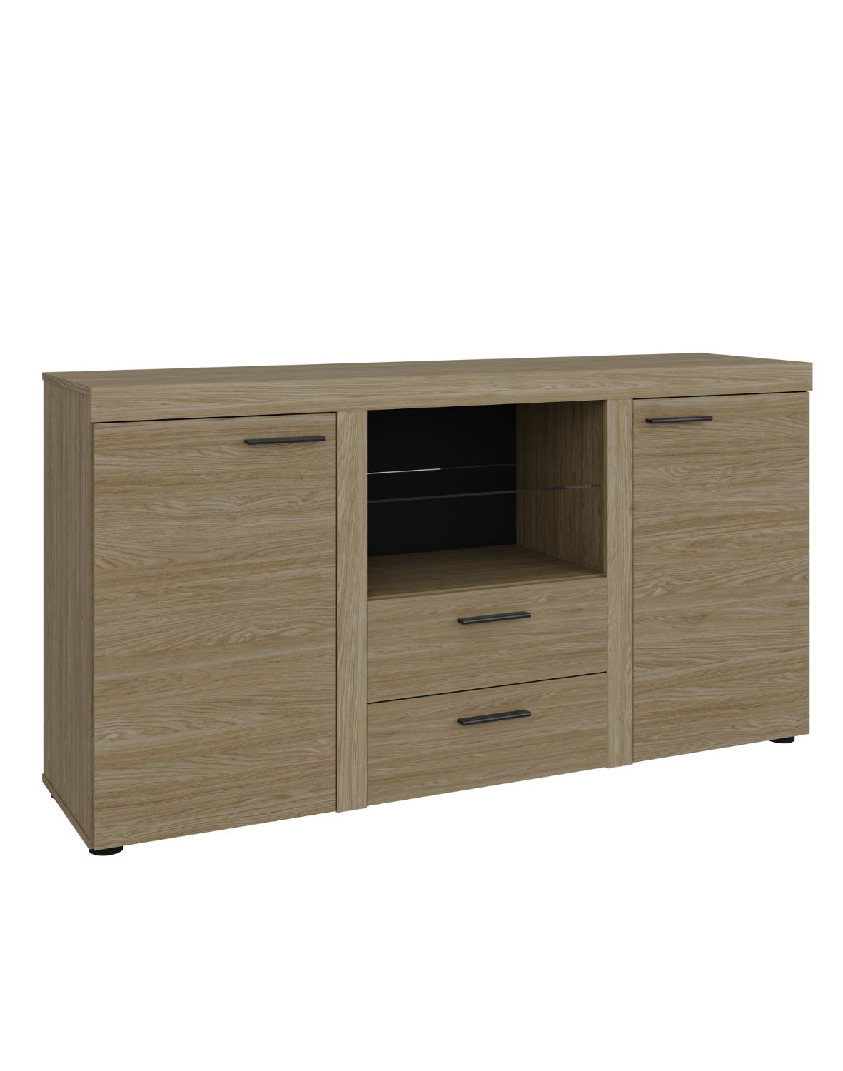 Komoda Rumba z szufladami i szafkami 2F2S – Dąb Olejowan