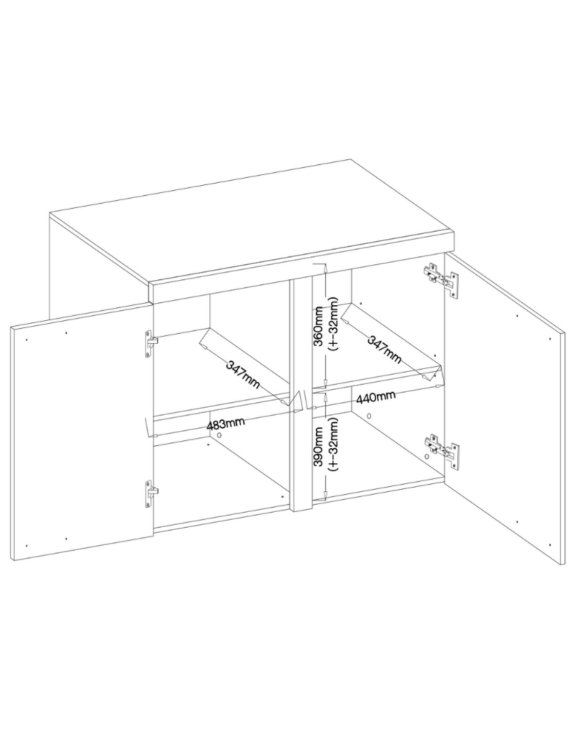 Rumba z dwiema szafkami 2F – Dąb Olejowany