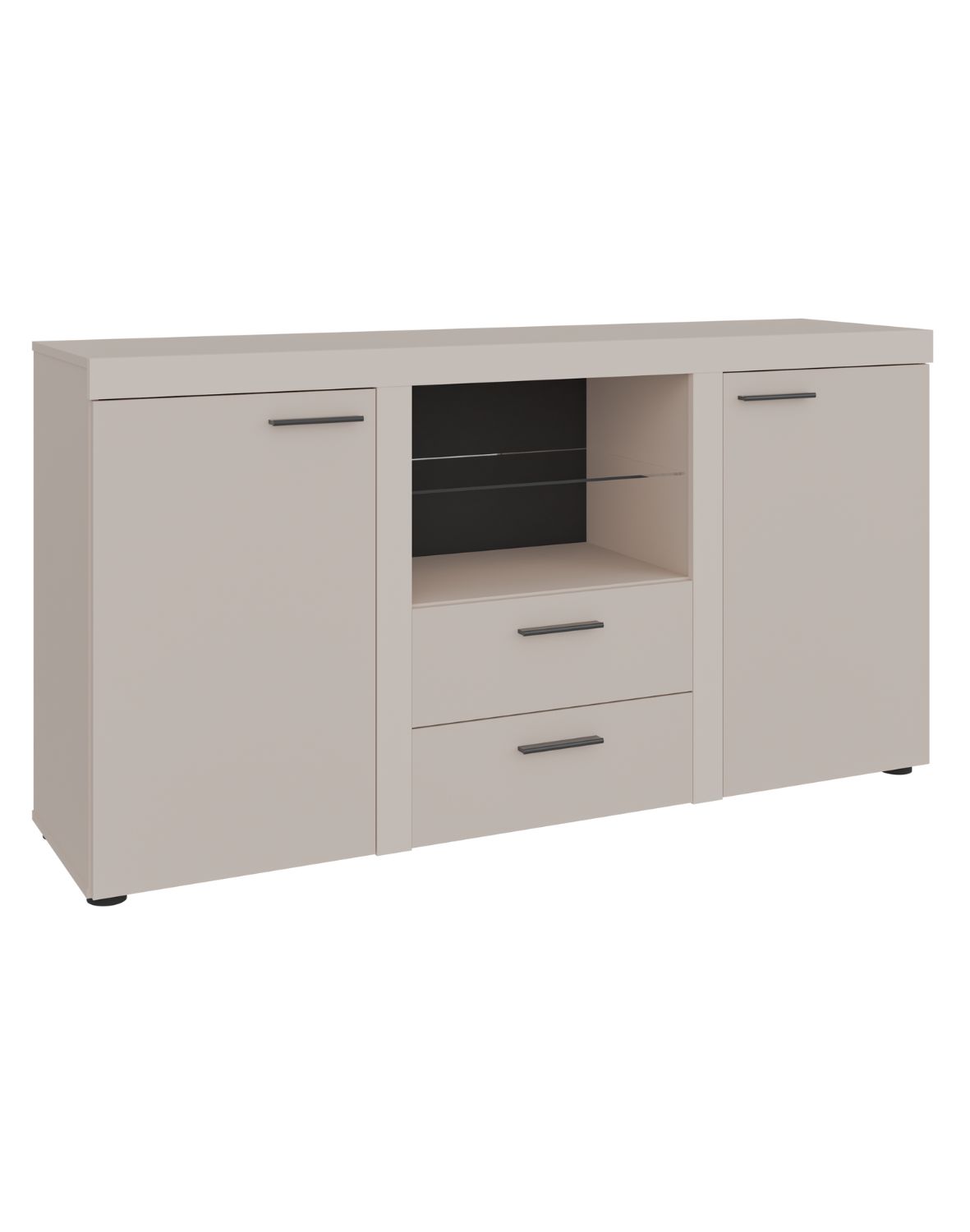 Komoda Rumba z szufladami i szafkami 2F2S – Beż Piaskowy