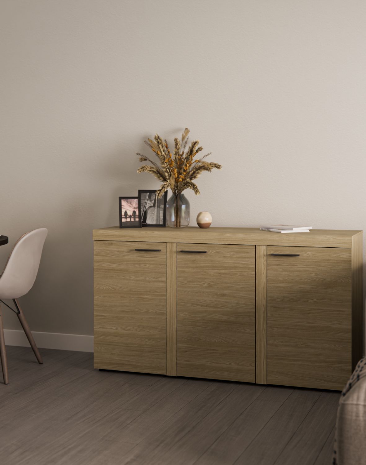 Komoda Rumba z trzema szafkami 3F – Dąb Olejowany
