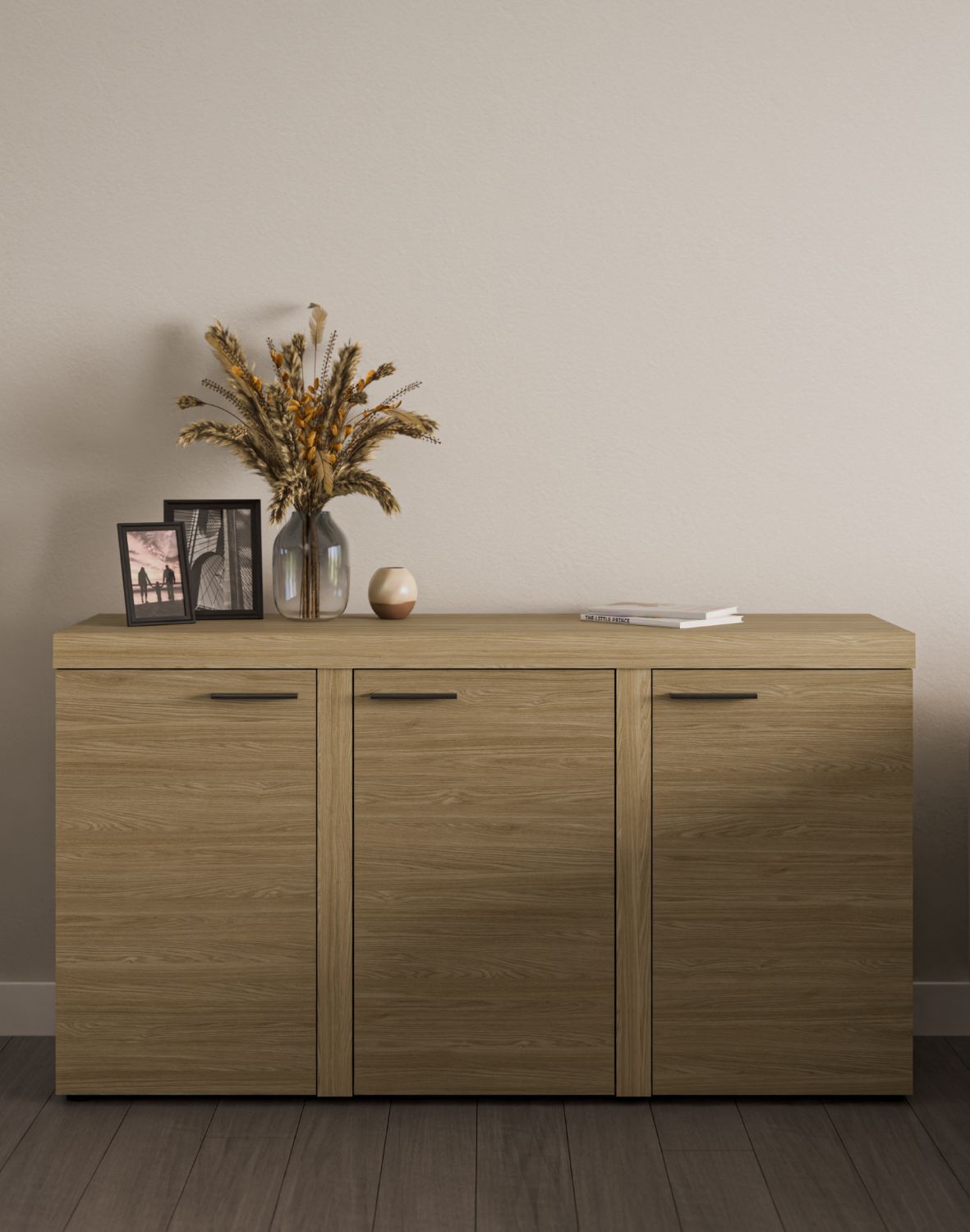 Komoda Rumba z trzema szafkami 3F – Dąb Olejowany