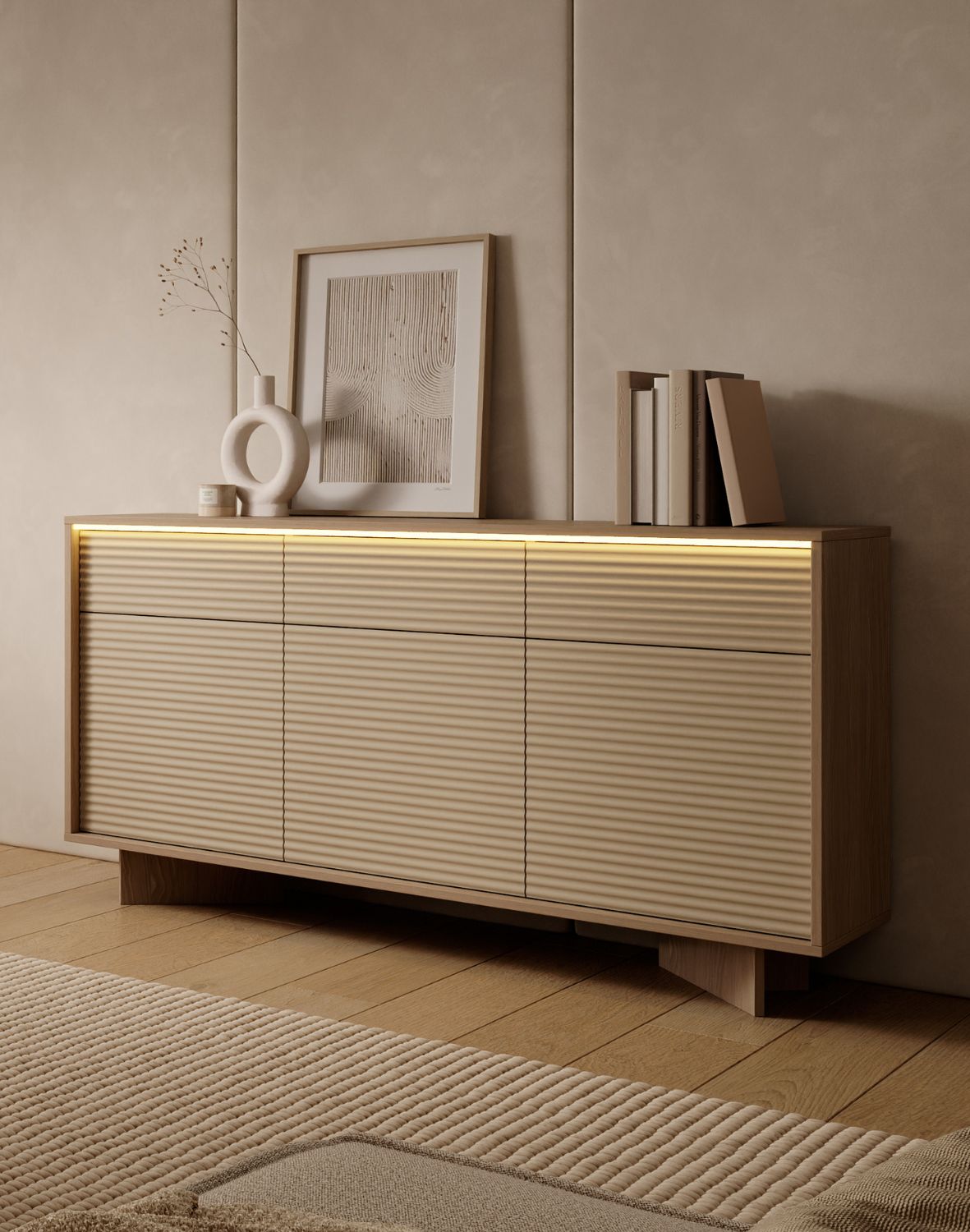 komoda z szufladami semi c bolivar naturalny cappuccino