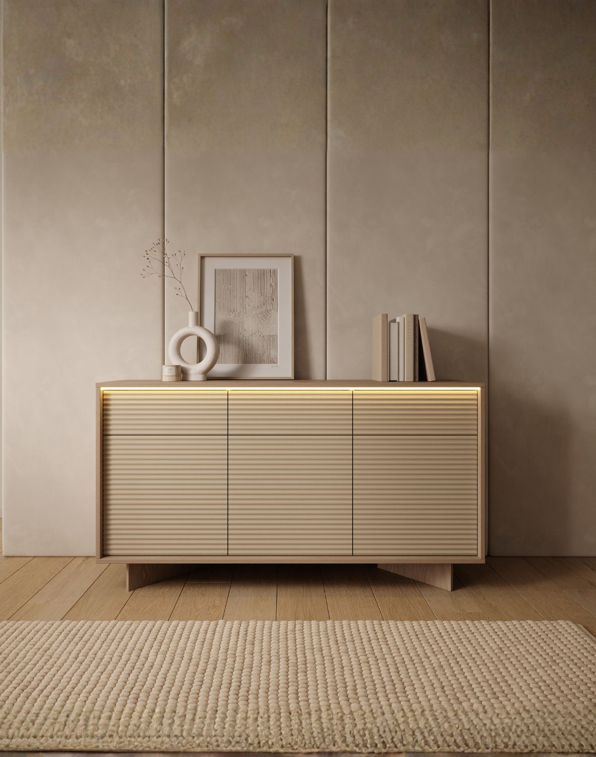 komoda z szufladami semi c bolivar naturalny cappuccino