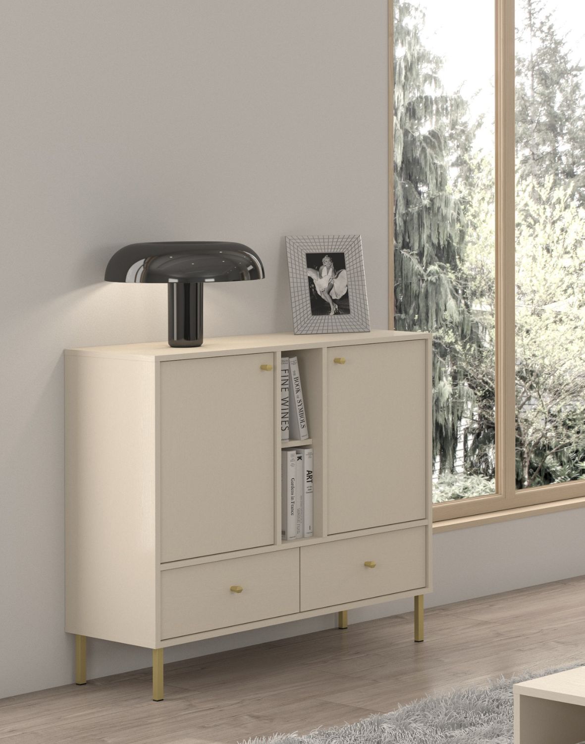 komoda tokyo 2 bez piaskowy typ 825