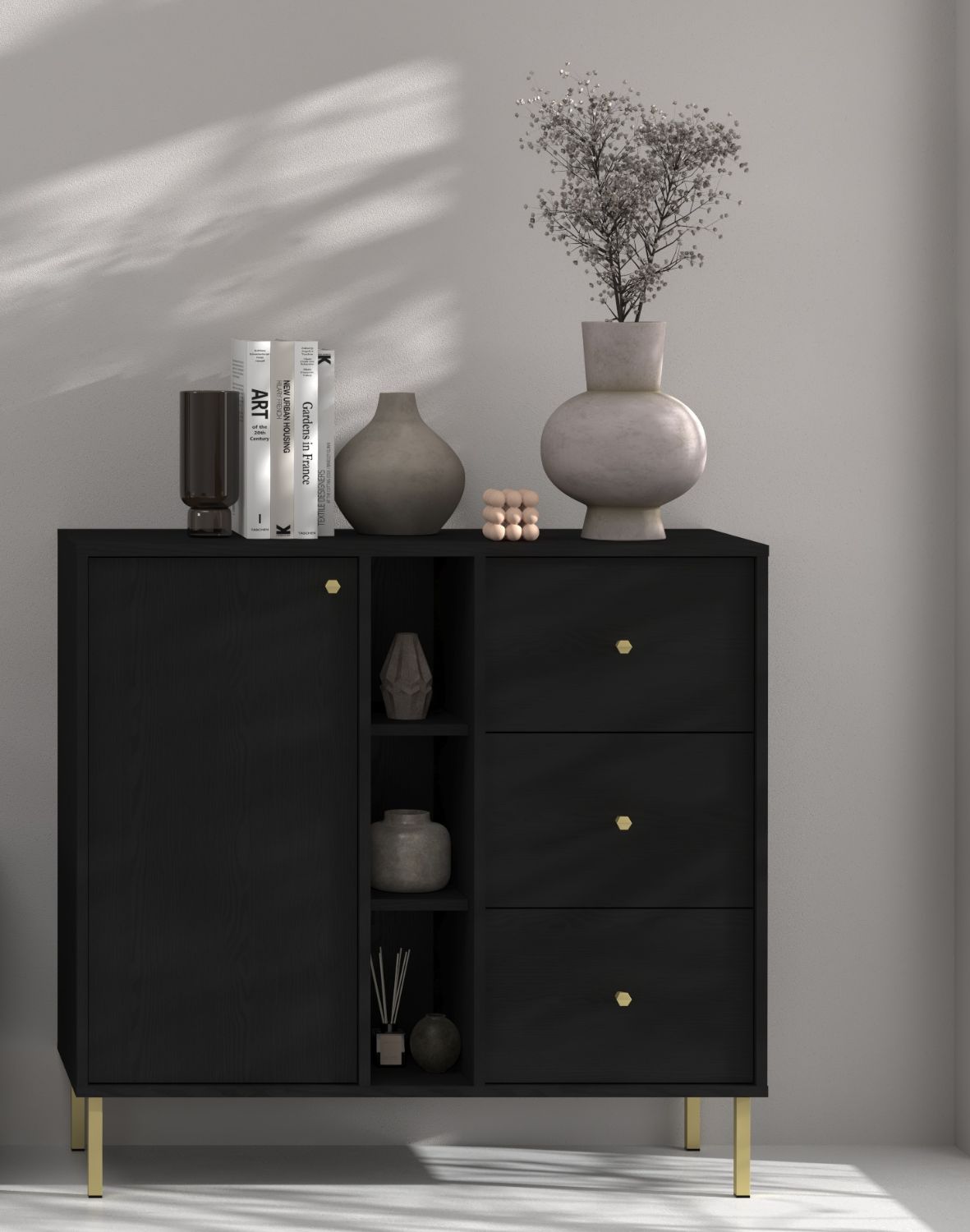 komoda tokyo 2 czarny 2f typ 824