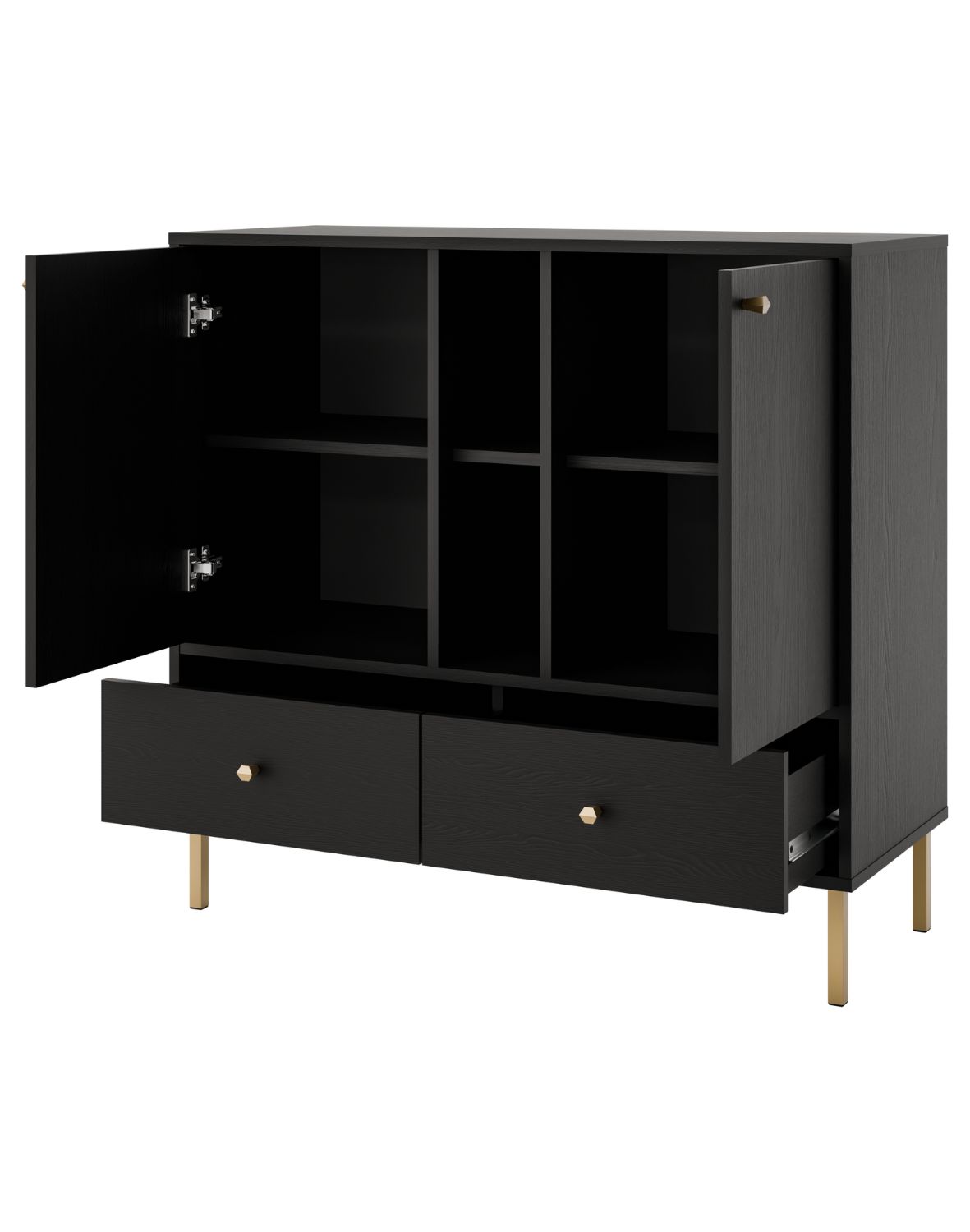 komoda tokyo 2 czarny 2f2s typ 825