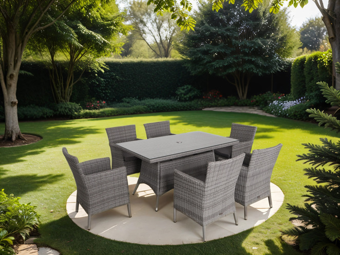 Stół ogrodowy z krzesłami Krk