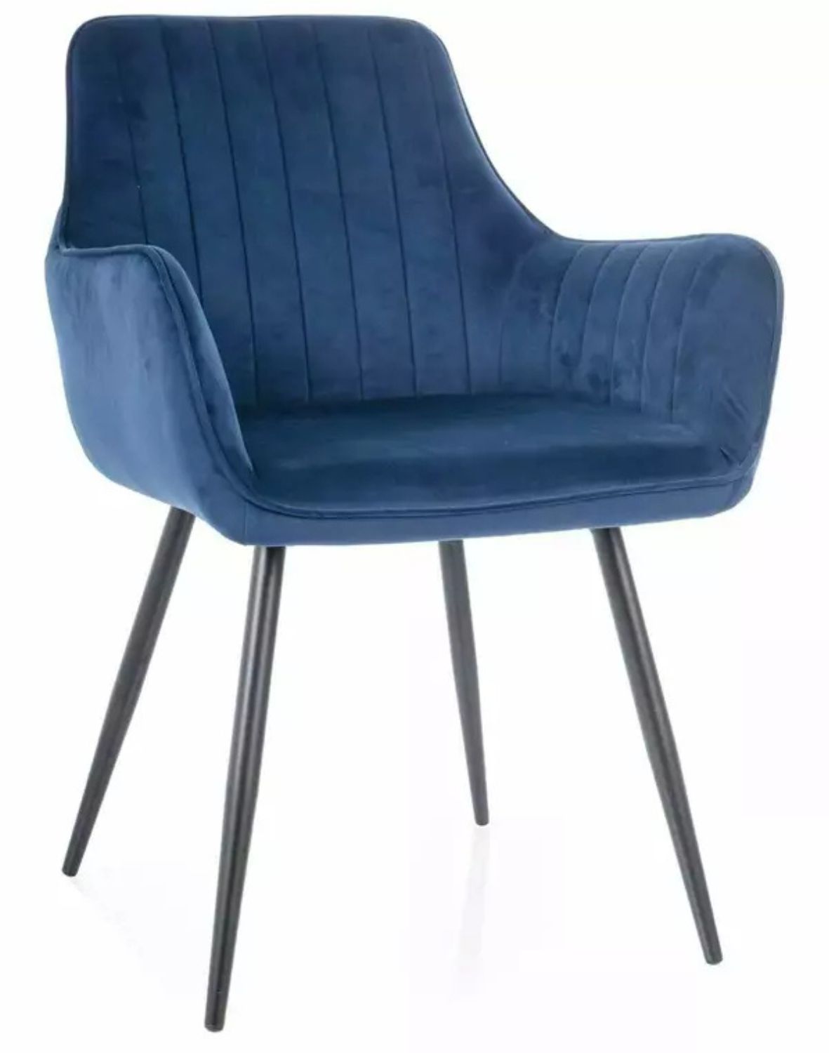 krzeslo apple velvet granatowe