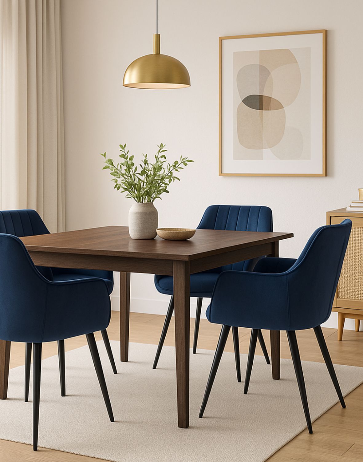 krzeslo apple velvet granatowe