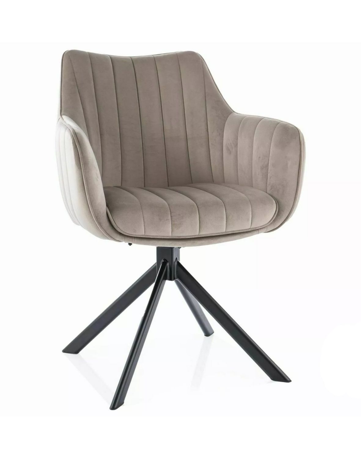 krzeslo azalia velvet ciemny bezowy