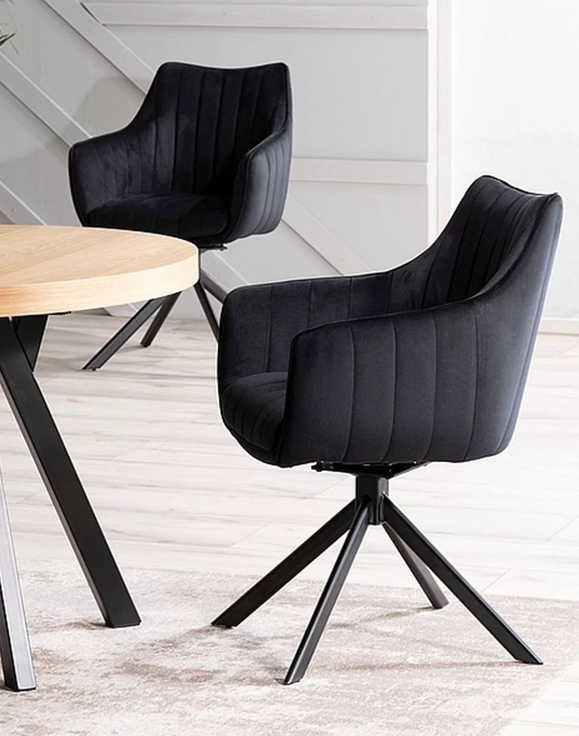 krzeslo azalia velvet czarne