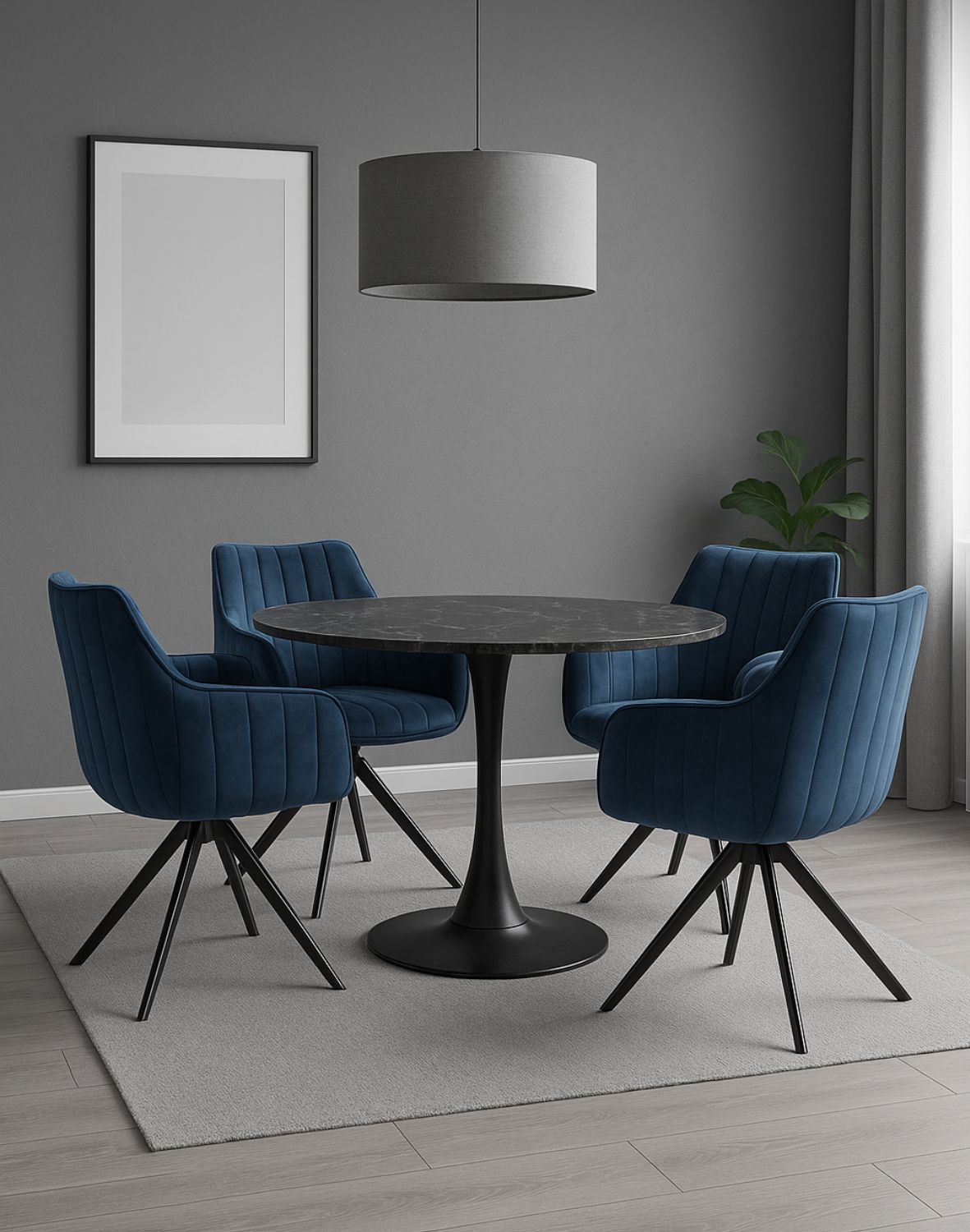 krzeslo azalia velvet granatowe