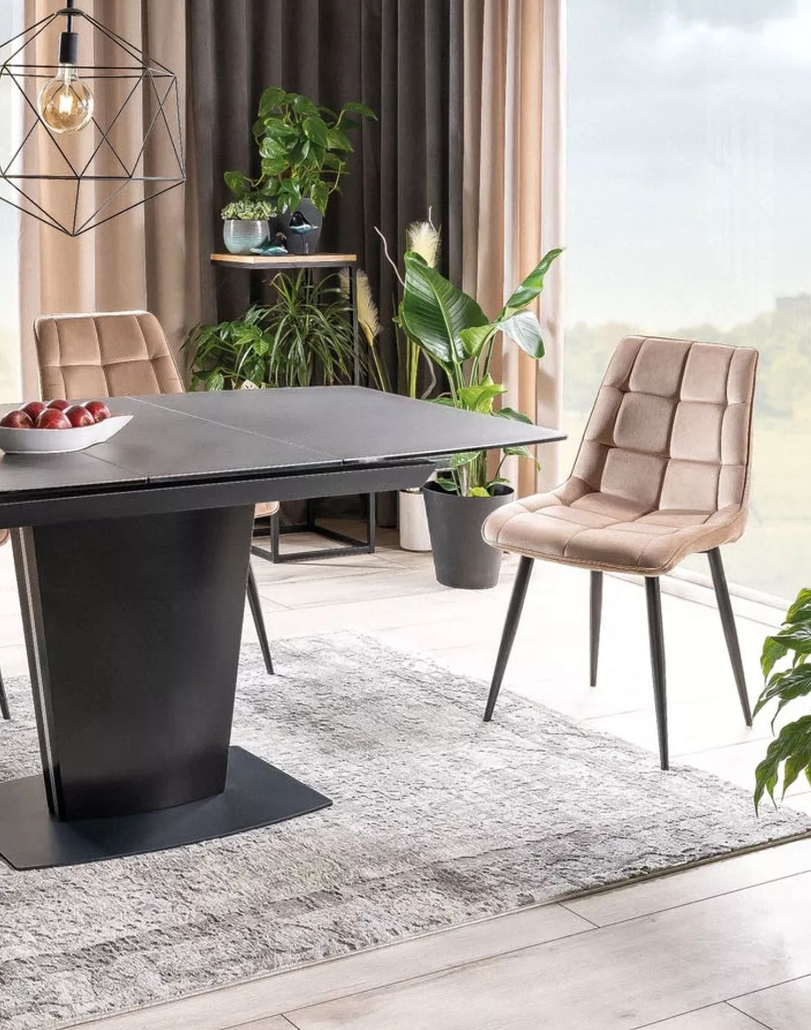 krzeslo  chic velvet bez czarny