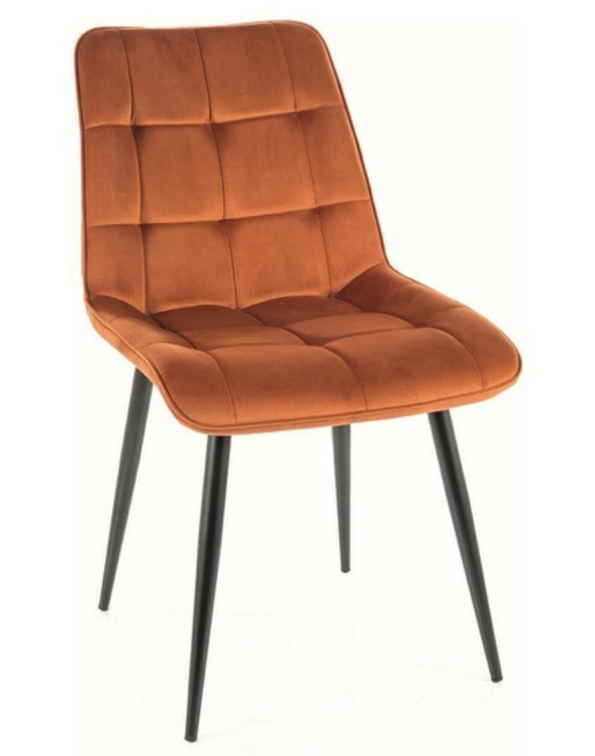 krzeslo  chic velvet cynamonowe czarny