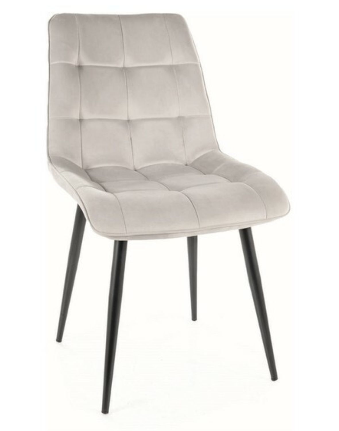 krzeslo  chic velvet szare czarny