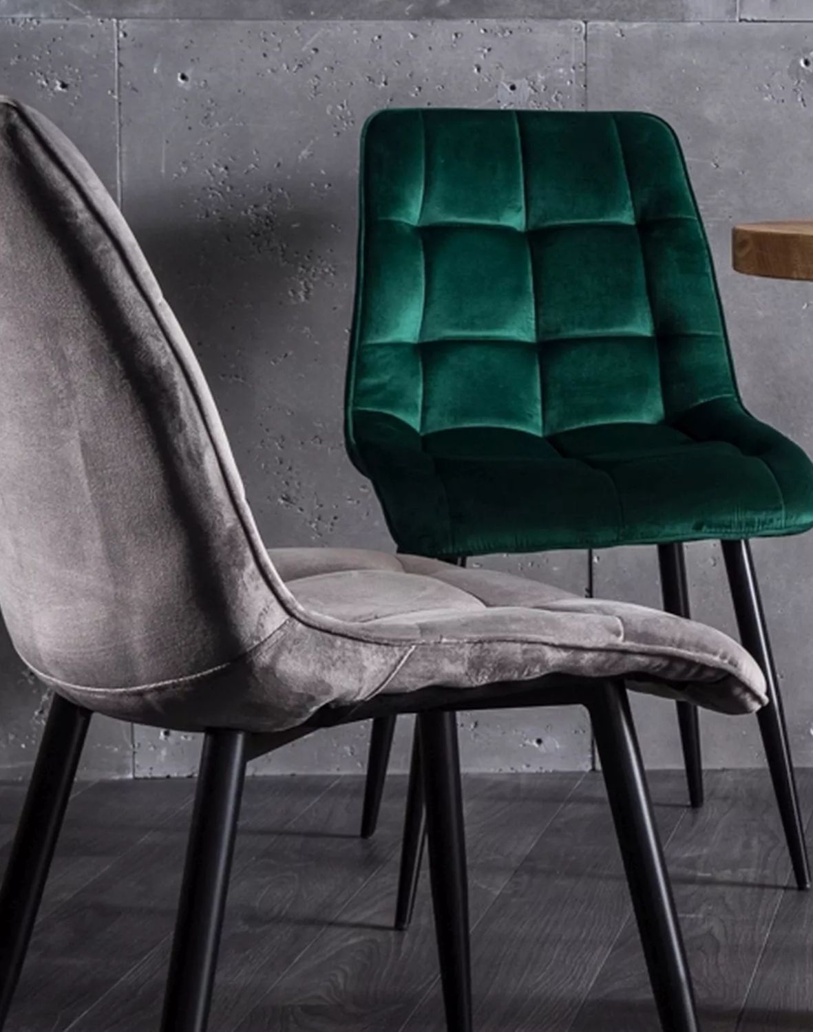 krzeslo  chic velvet zielone czarny