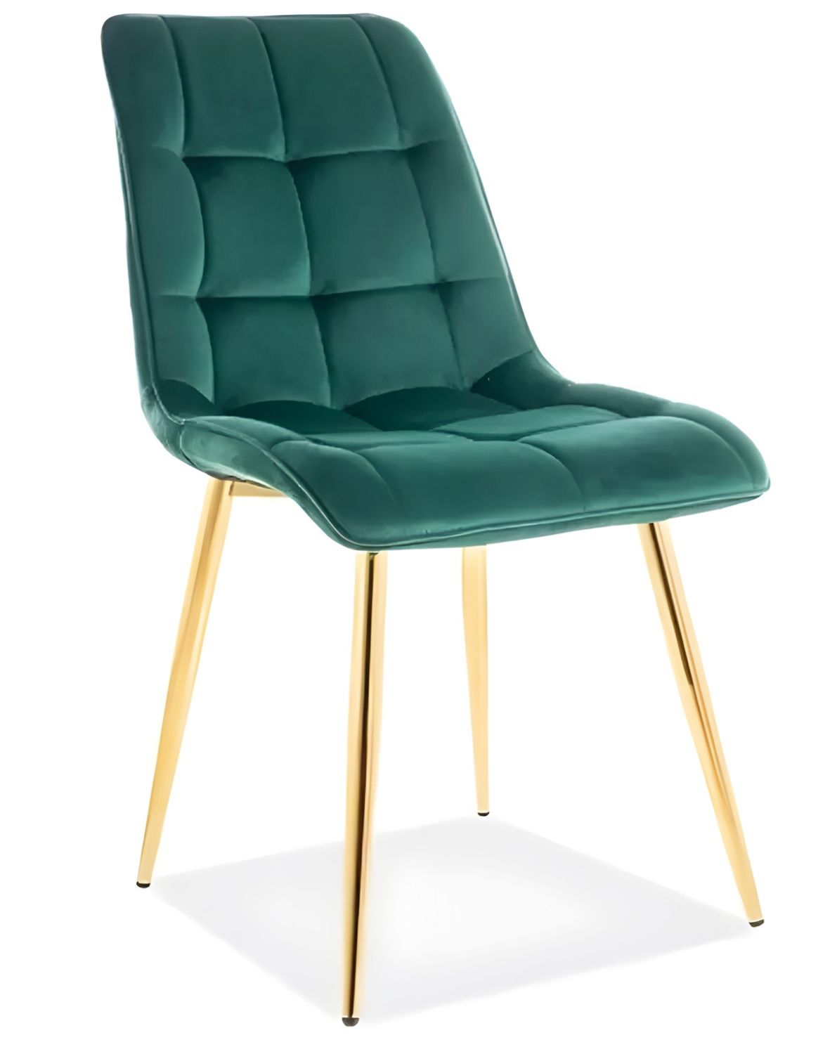 krzeslo chic zloty velvet zielone