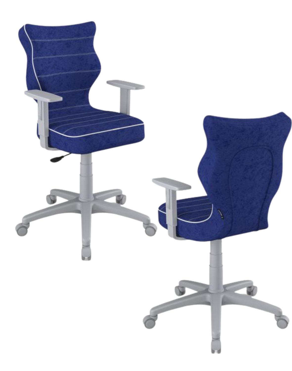 Krzesło młodzieżowe Duo, szara podstawa, rozmiar 5, wzrost 146-176,5 cm