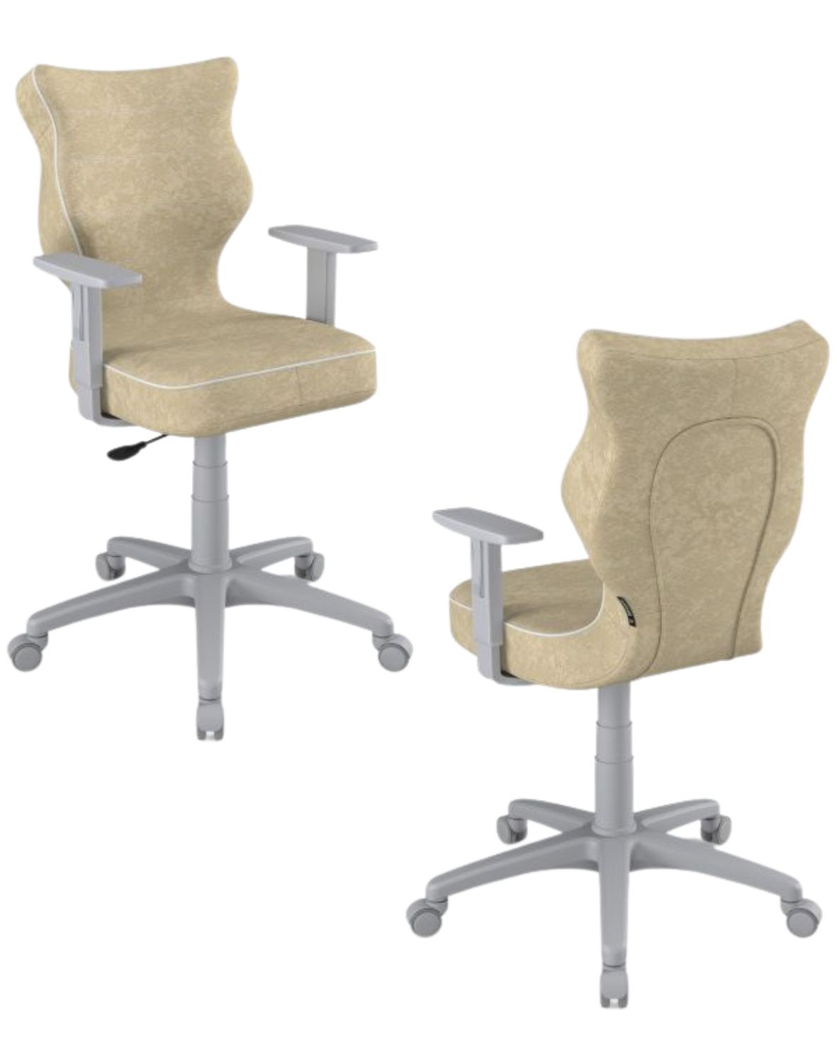 Krzesło młodzieżowe Duo, szara podstawa, rozmiar 6, wzrost 159-188 cm