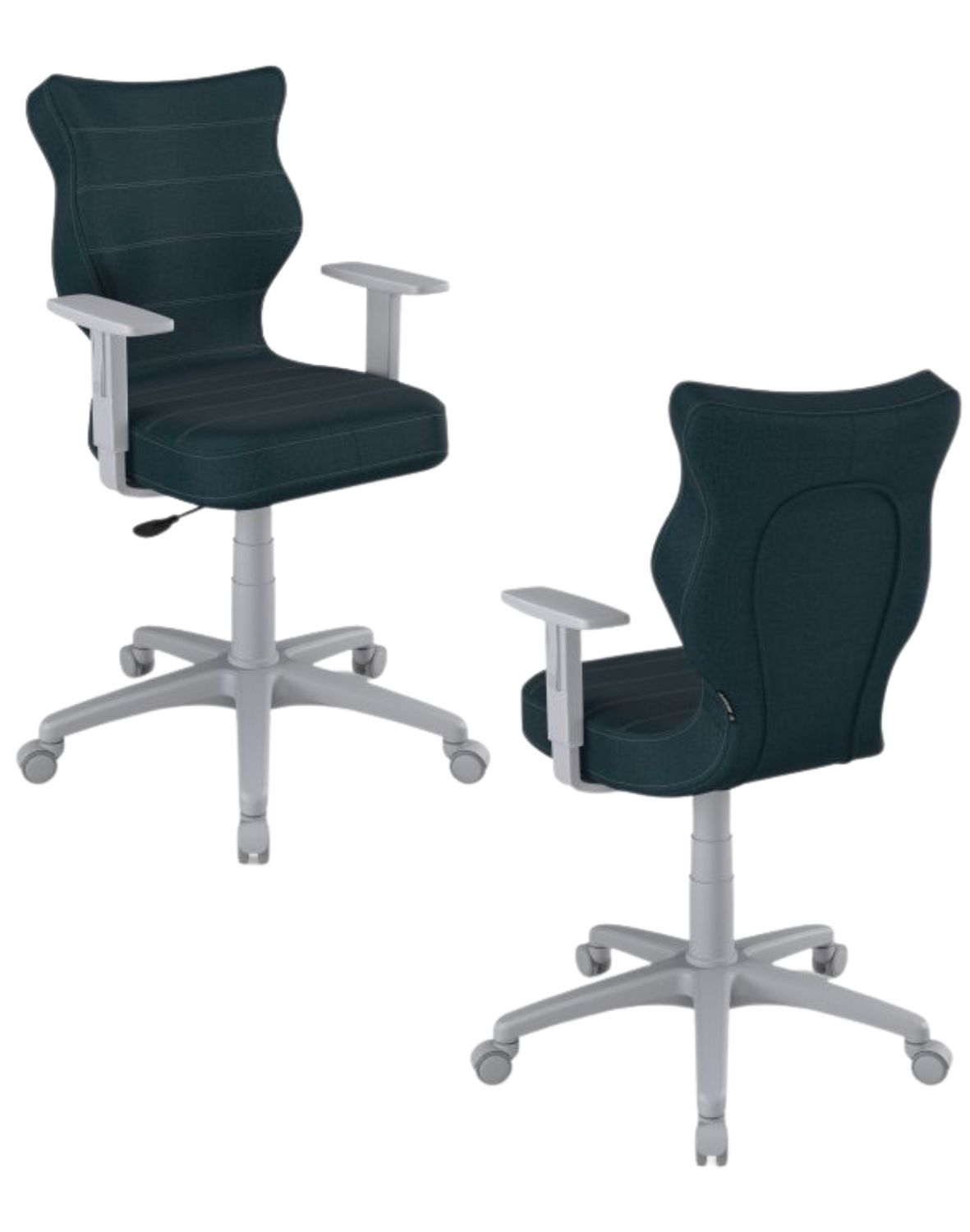 Krzesło młodzieżowe Duo, szara podstawa, rozmiar 6, wzrost 159-188 cm