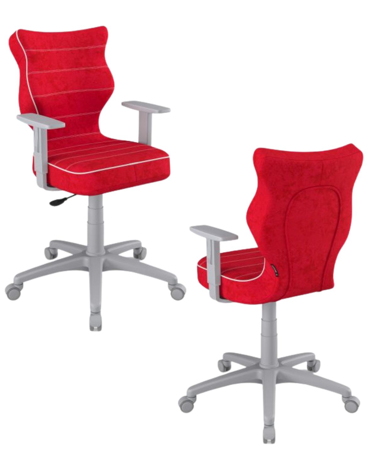 Krzesło młodzieżowe Duo, szara podstawa, rozmiar 6, wzrost 159-188 cm