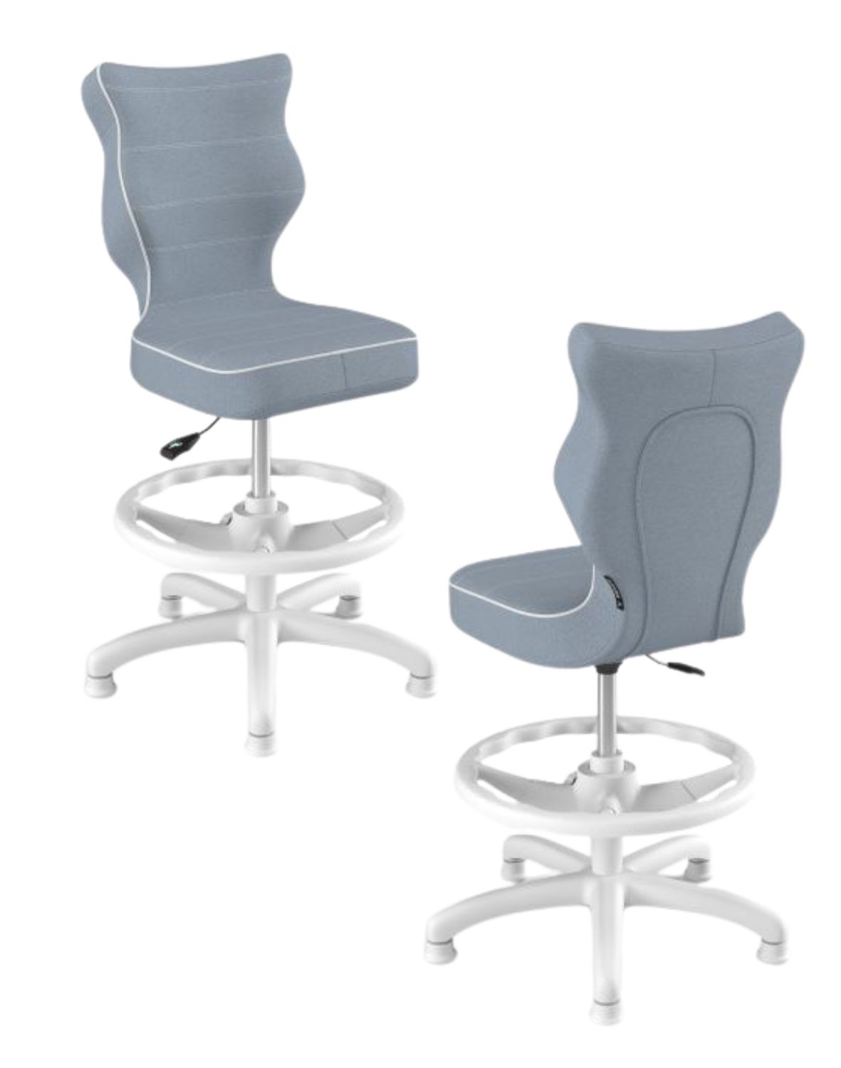 Krzesło dziecięce Entelo Petit z podnóżkiem 133-159 cm Biała Podstawa