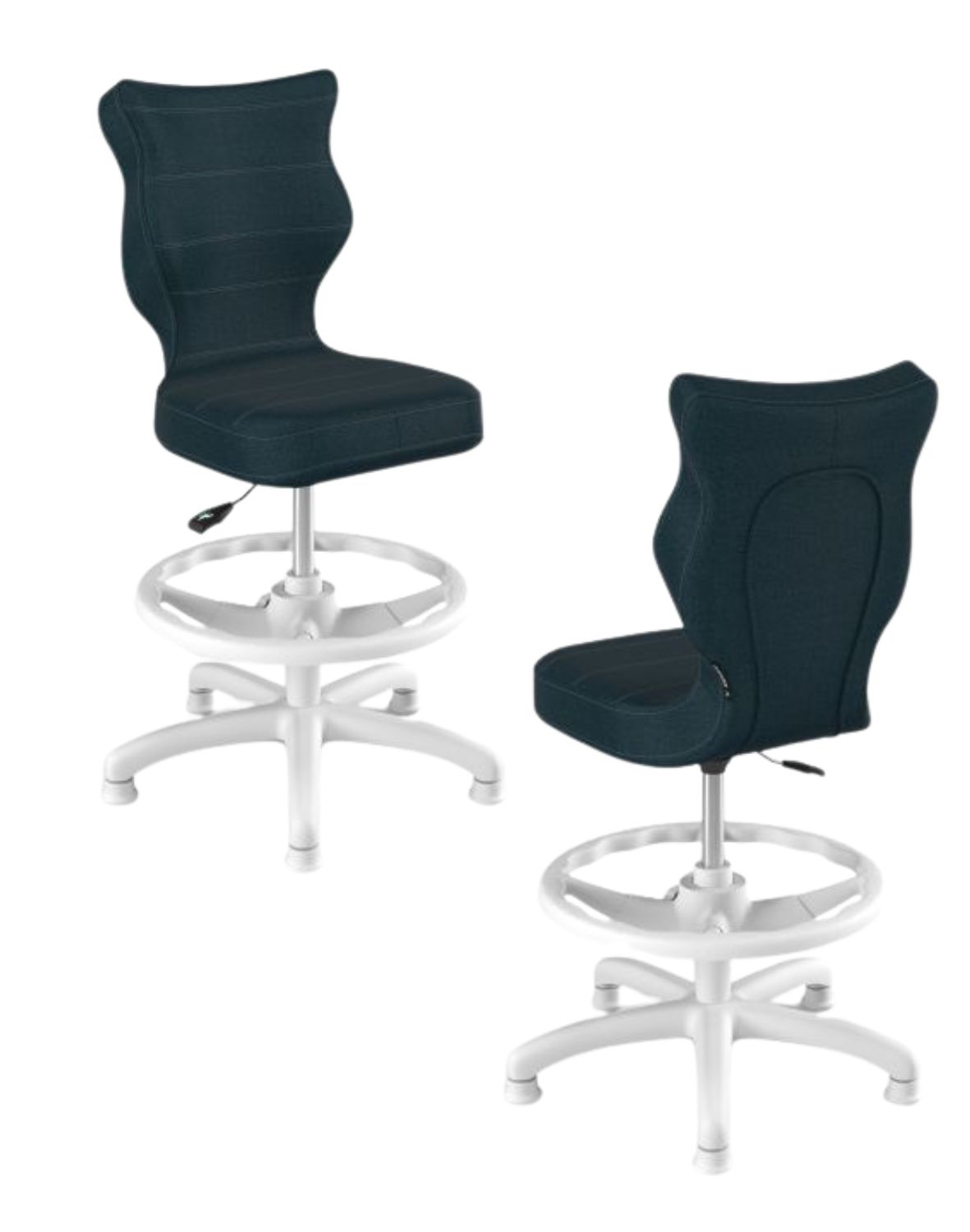 Krzesło dziecięce Entelo Petit z podnóżkiem 133-159 cm Biała Podstawa