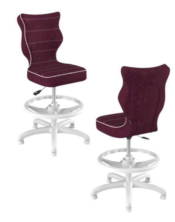 Krzesło dziecięce Entelo Petit z podnóżkiem 133-159 cm Biała Podstawa