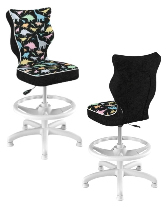 Krzesło dziecięce Entelo Petit z podnóżkiem 133-159 cm Biala Podstawa