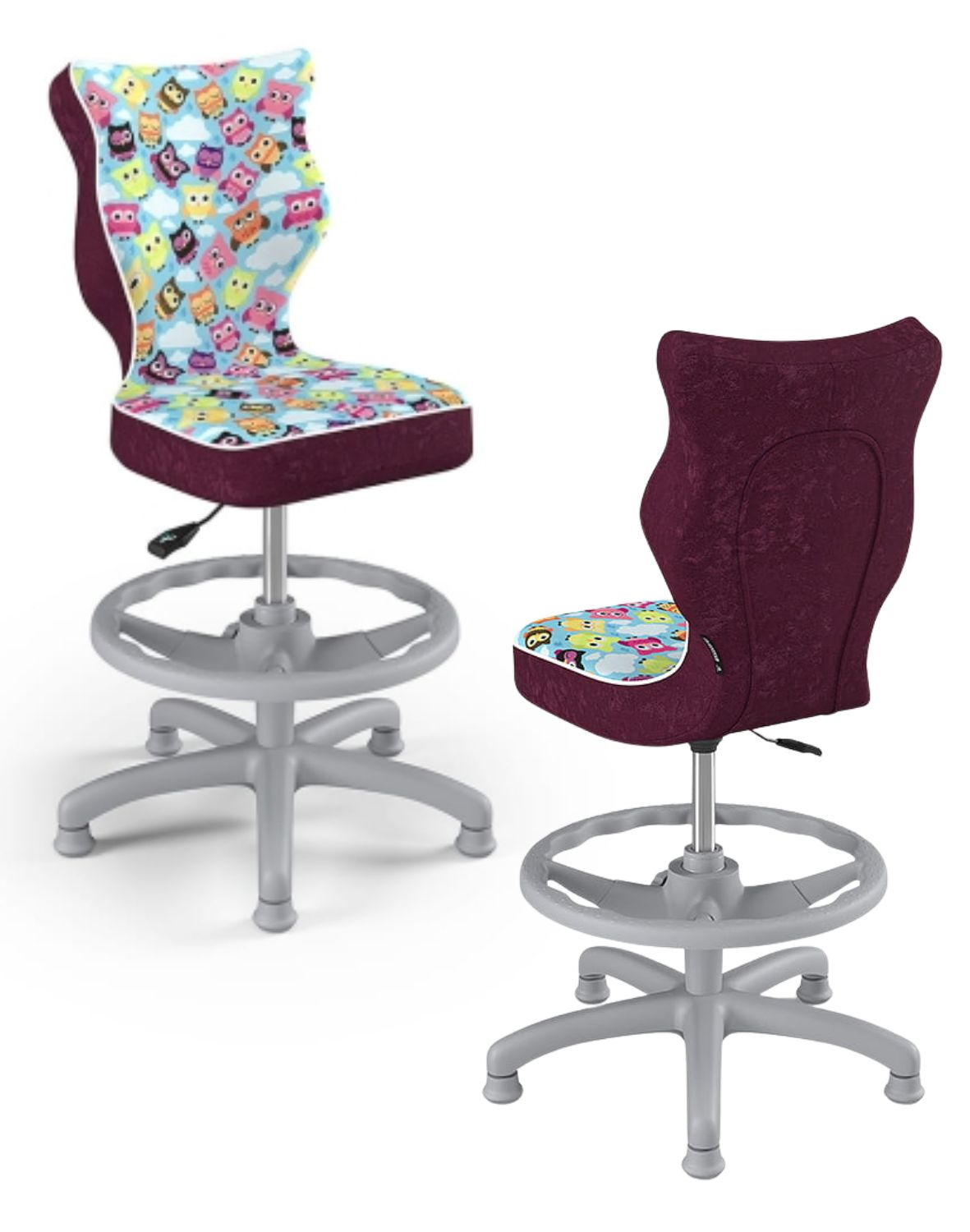 krzeslo dzieciece petit z podnozkiem 133 159 szara podstawa