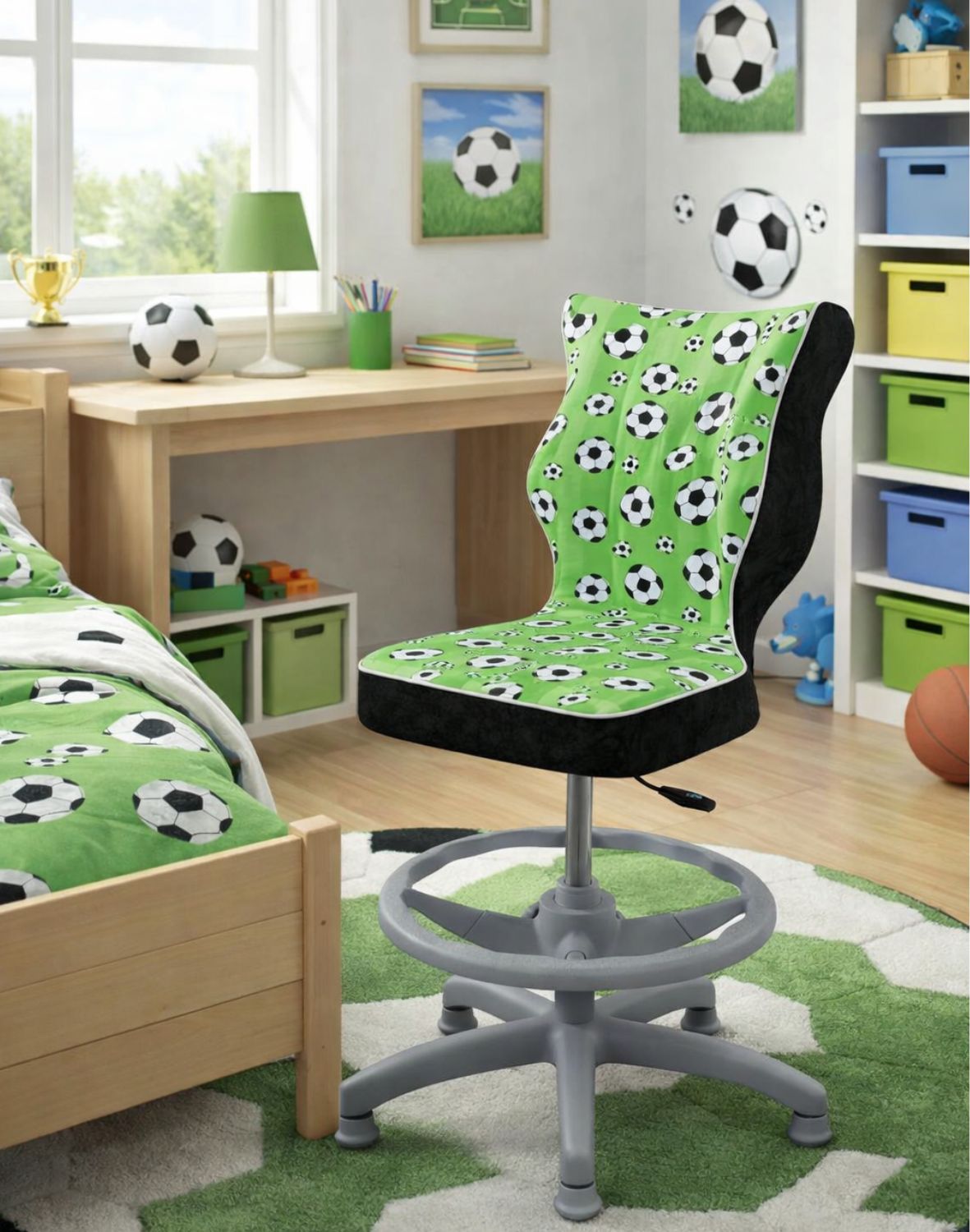 krzeslo dzieciece petit z podnozkiem 133 159 szara podstawa