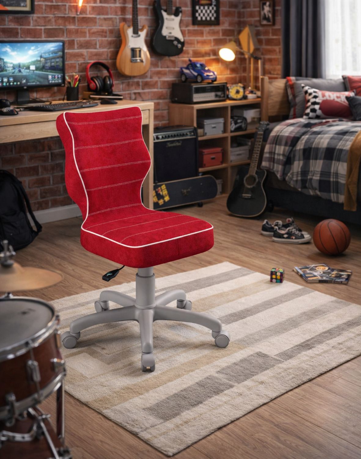 Krzesło dziecięce obrotowe Petit 133-159 cm Szara Podstawa