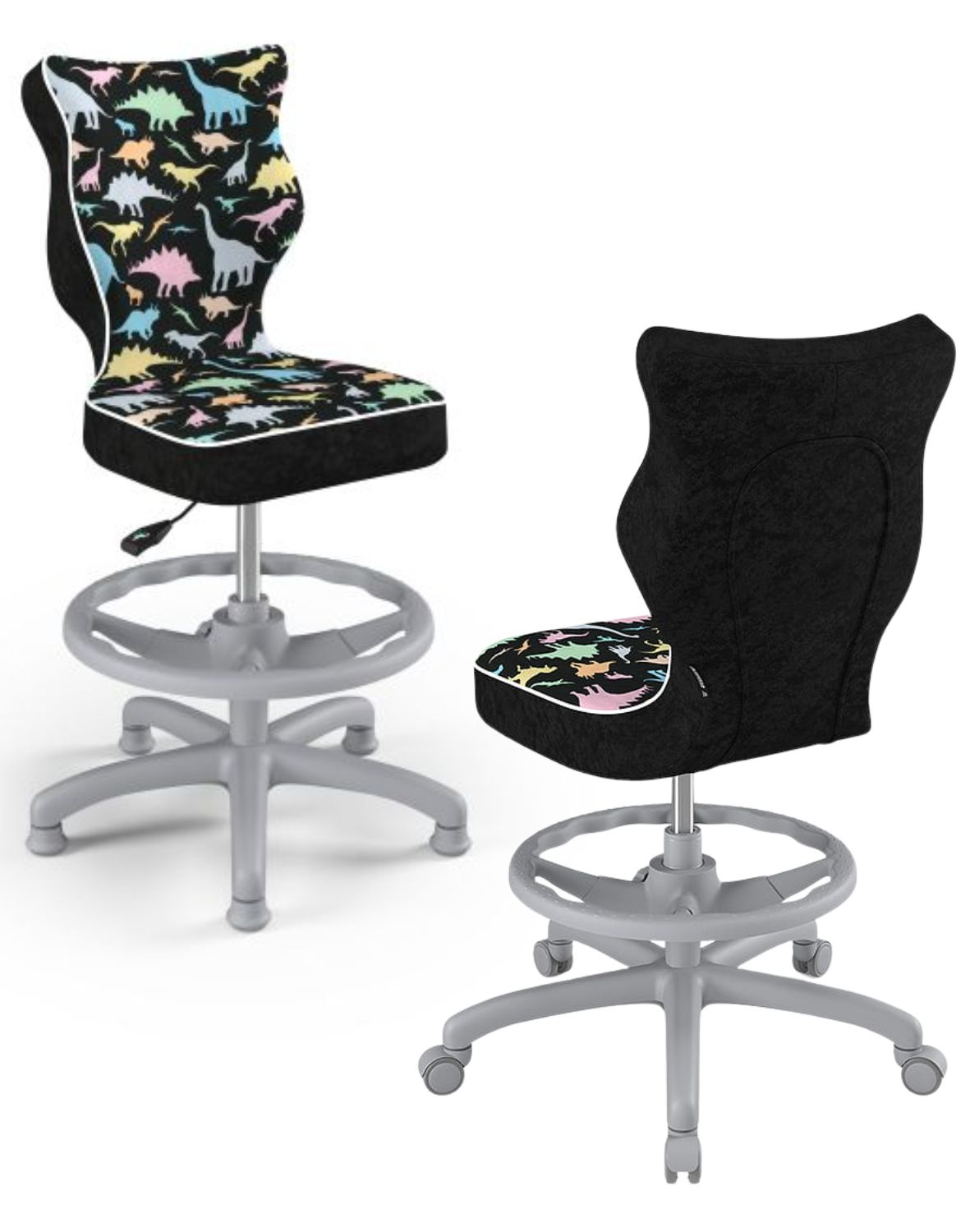 krzeslo dzieciece petit z podnozkiem 119 142 szara podstawa