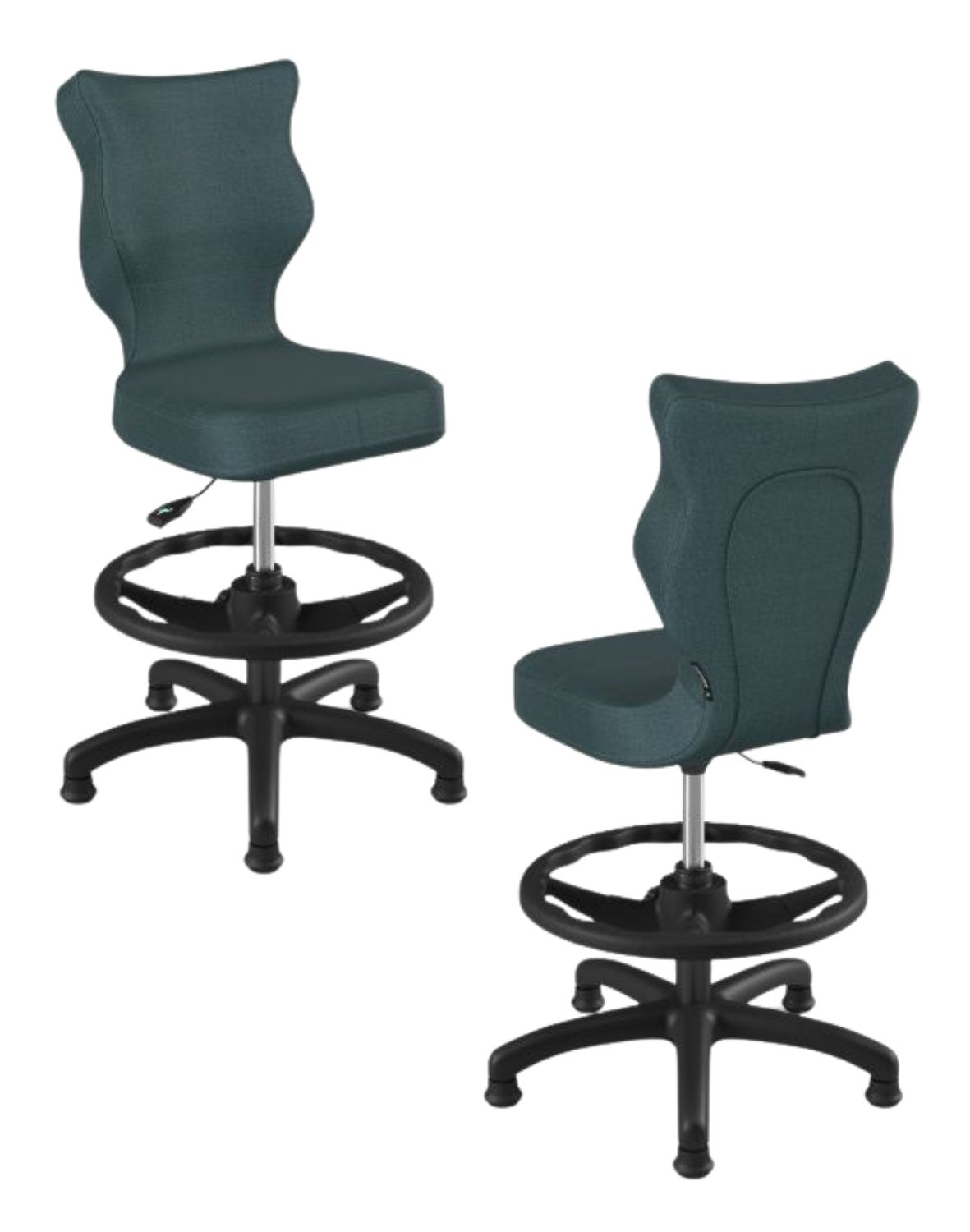 Krzesło dziecięce Entelo Petit z podnóżkiem 119-142 cm Czarna Podstawa