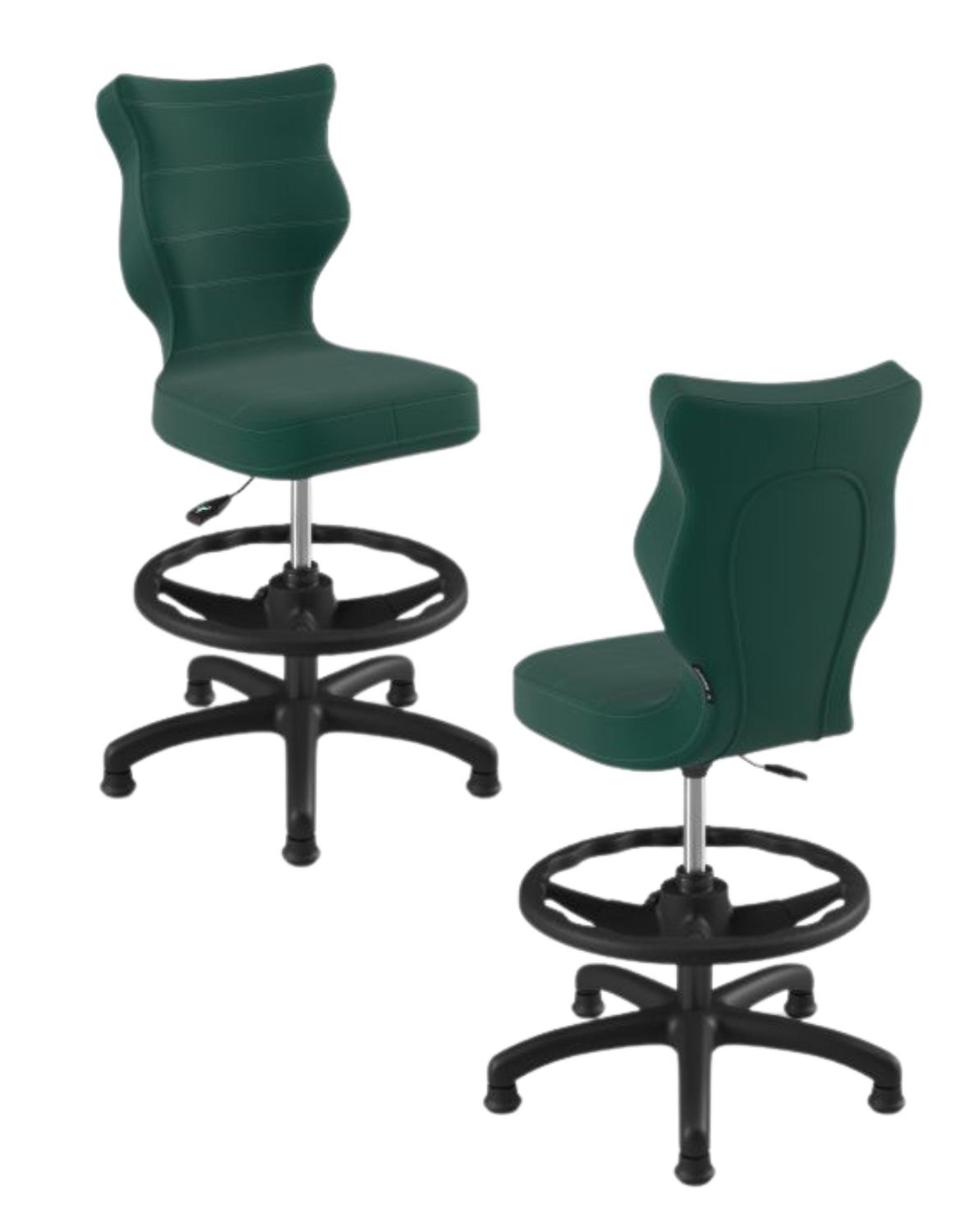 Krzesło dziecięce Entelo Petit z podnóżkiem 119-142 cm Czarna Podstawa