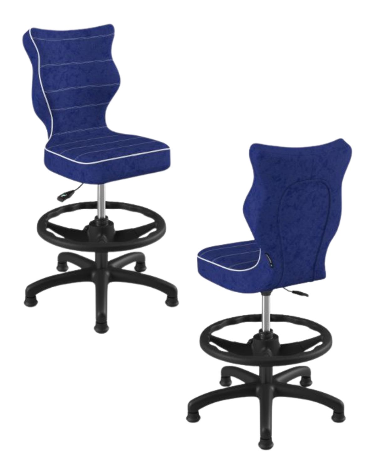 Krzesło dziecięce Entelo Petit z podnóżkiem 119-142 cm Czarna Podstawa