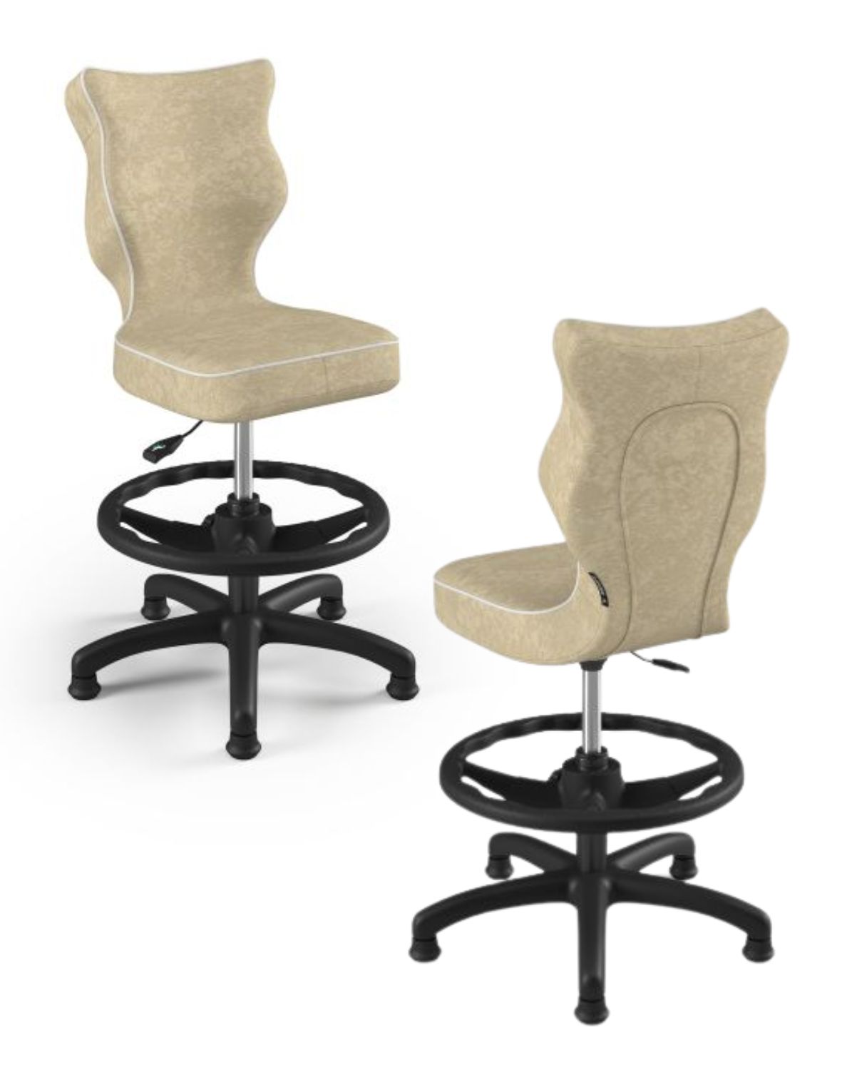 Krzesło dziecięce Entelo Petit z podnóżkiem 119-142 cm Czarna Podstawa