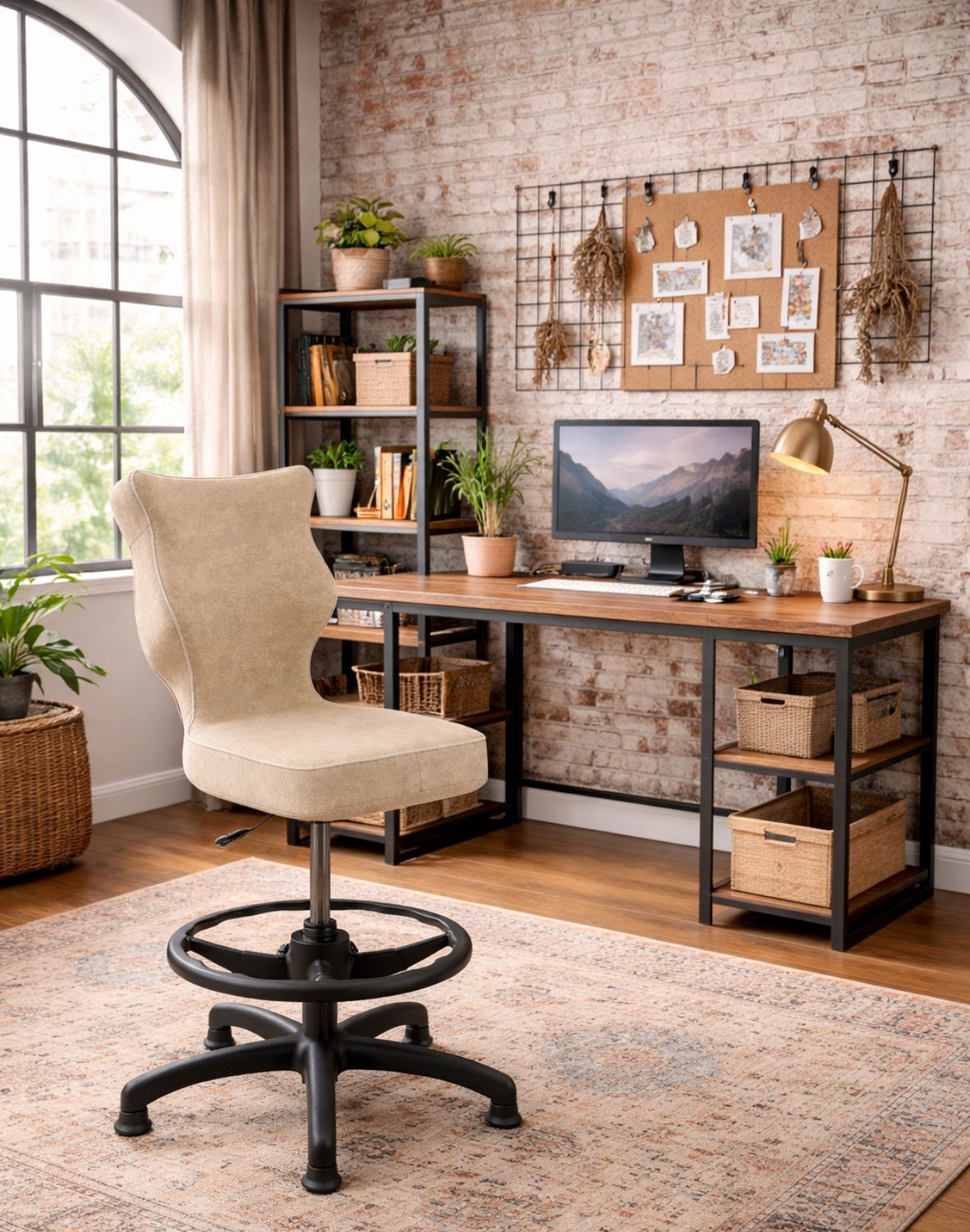 Krzesło dziecięce Entelo Petit z podnóżkiem 146-176,5 cm Czarna Podstawa