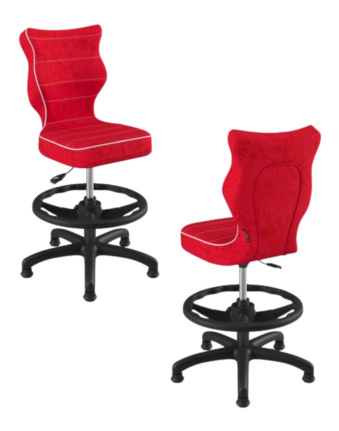 Krzesło dziecięce Entelo Petit z podnóżkiem 146-176,5 cm Czarna Podstawa