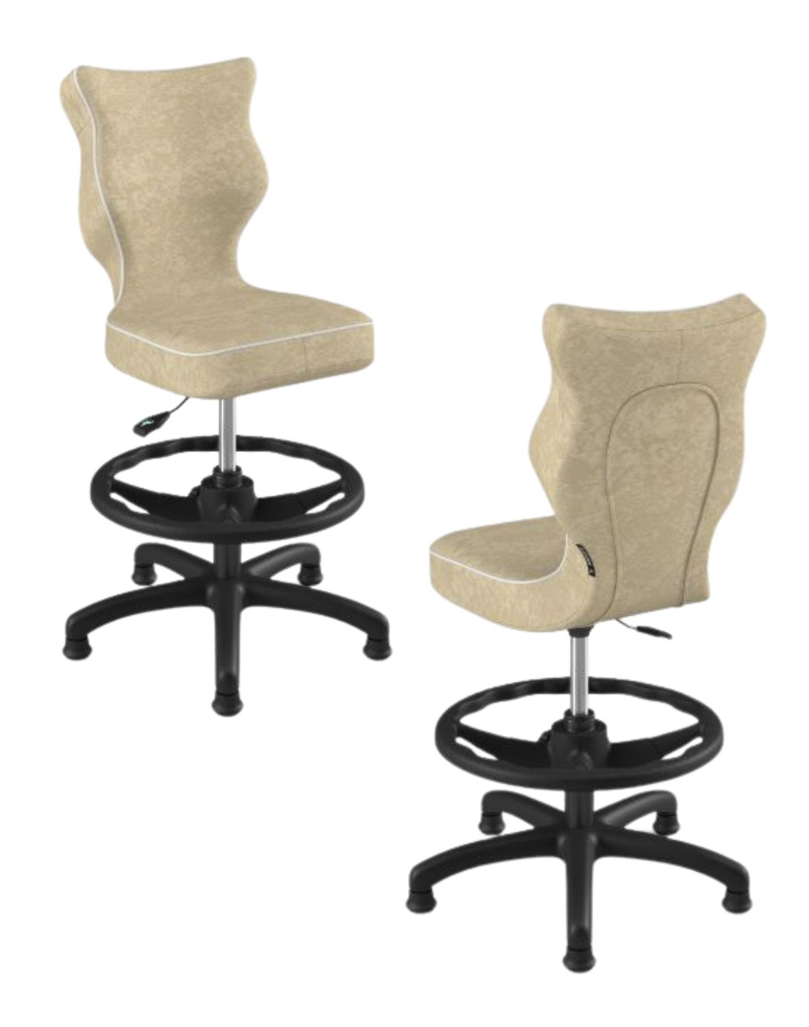 Krzesło dziecięce Entelo Petit z podnóżkiem 146-176,5 cm Czarna Podstawa