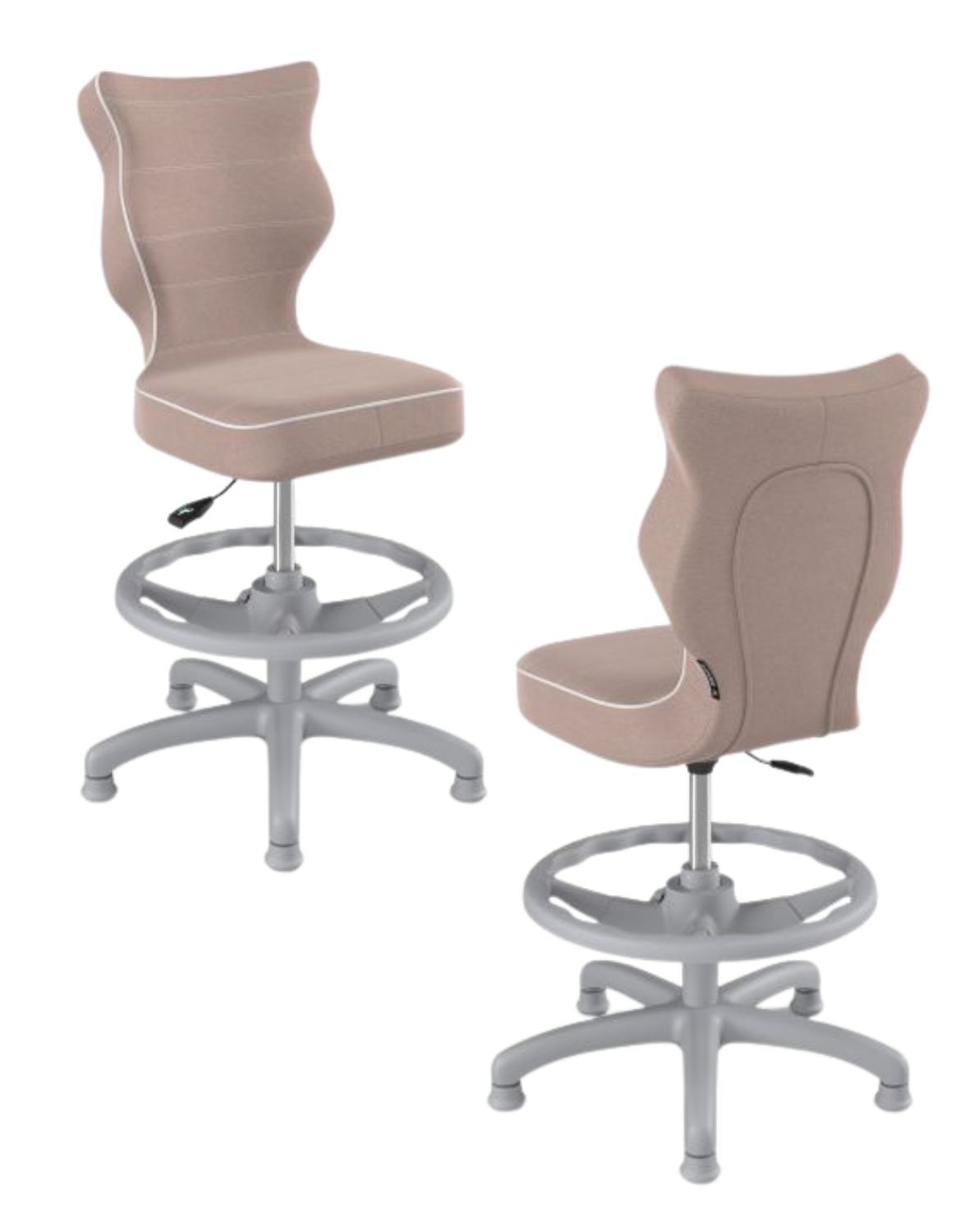 krzeslo dzieciece petit z podnozkiem 119 142 szara podstawa