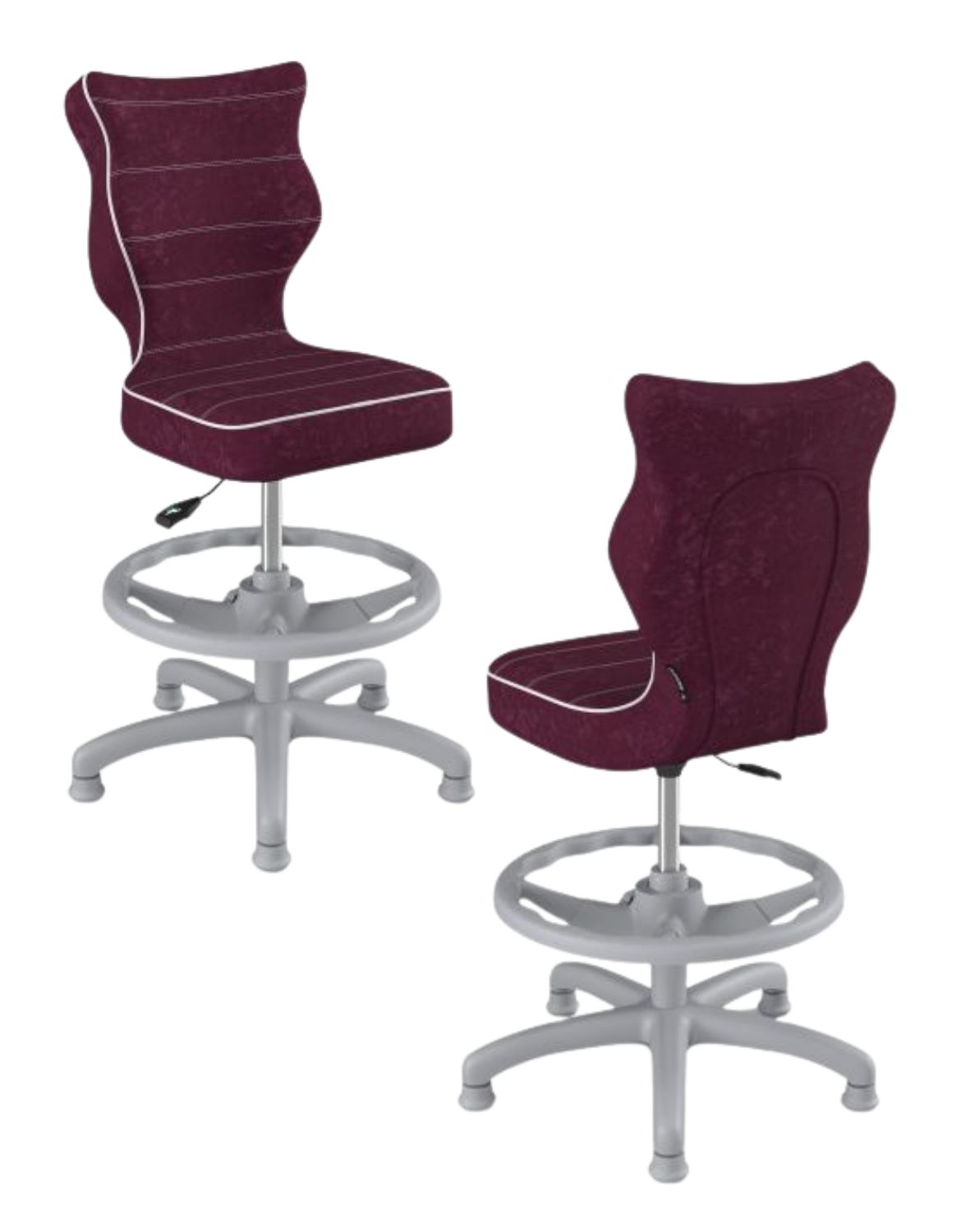 krzeslo dzieciece petit z podnozkiem 119 142 szara podstawa