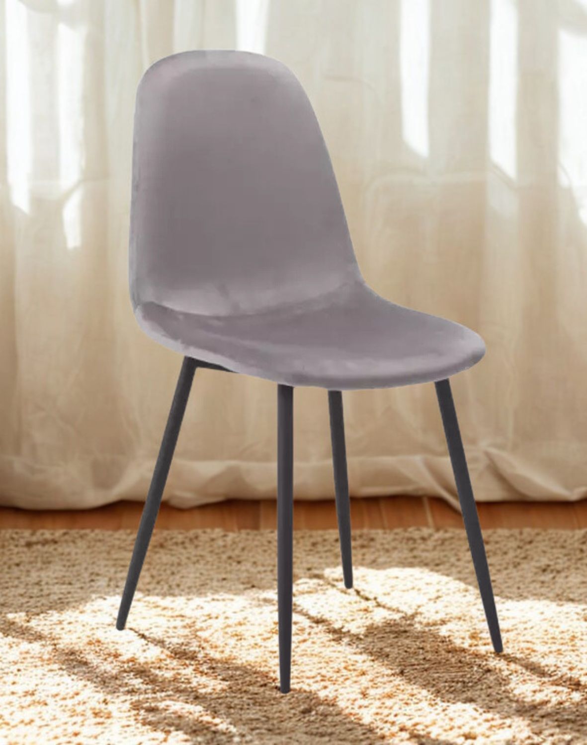 krzeslo fox velvet szare