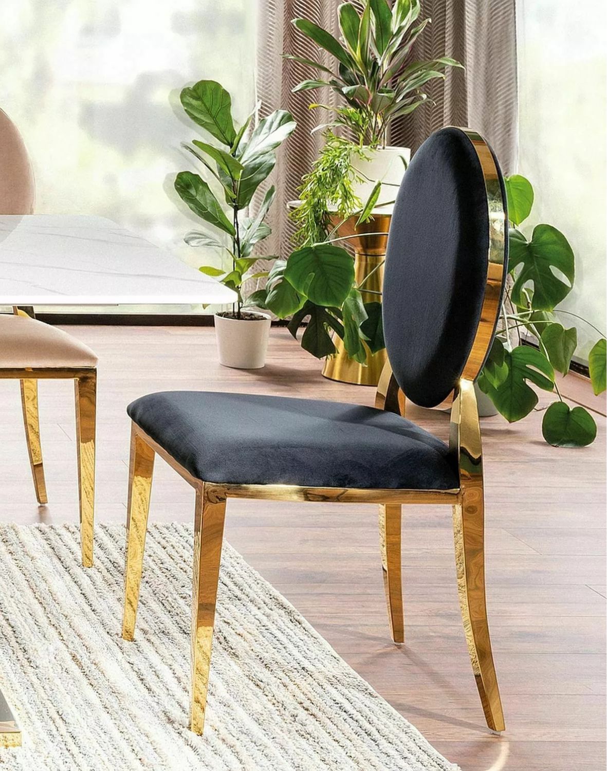 krzeslo king velvet czarny