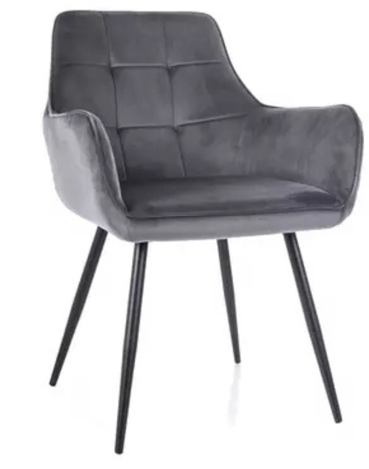 krzeslo lemon velvet szare