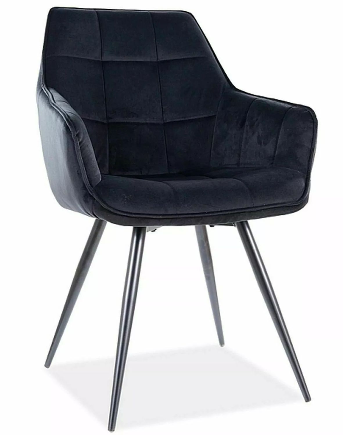 krzeslo lilia velvet czarne