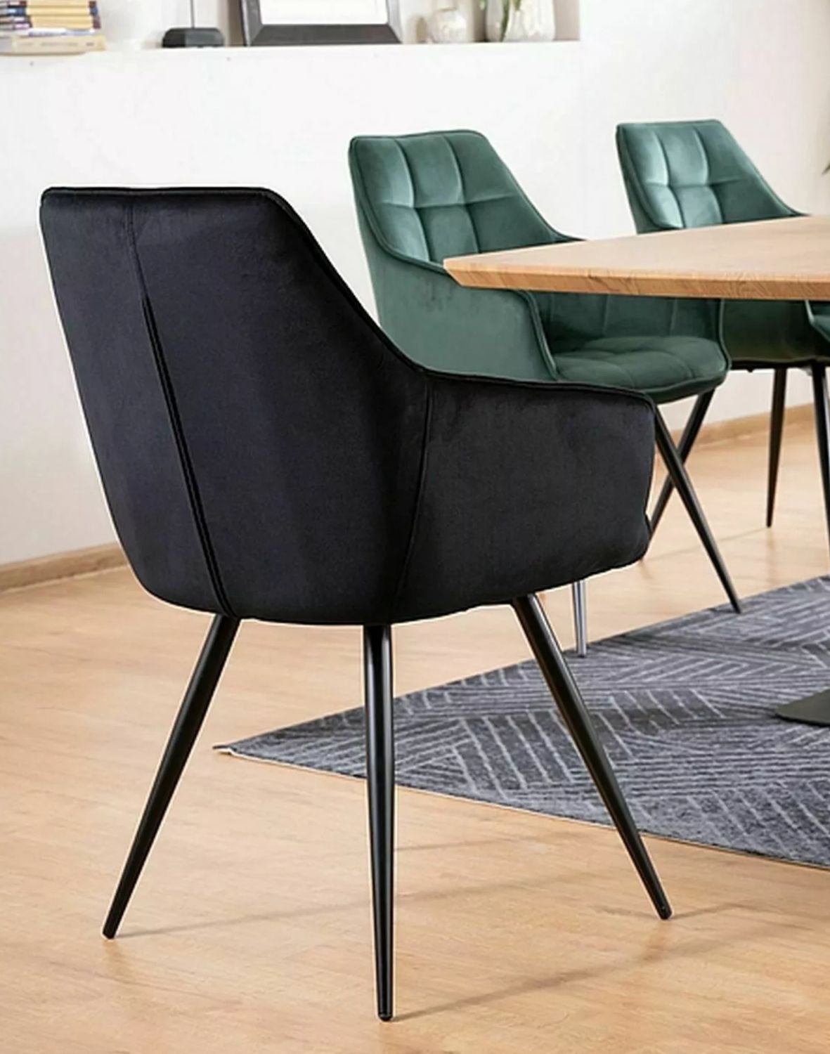 krzeslo lilia velvet czarne