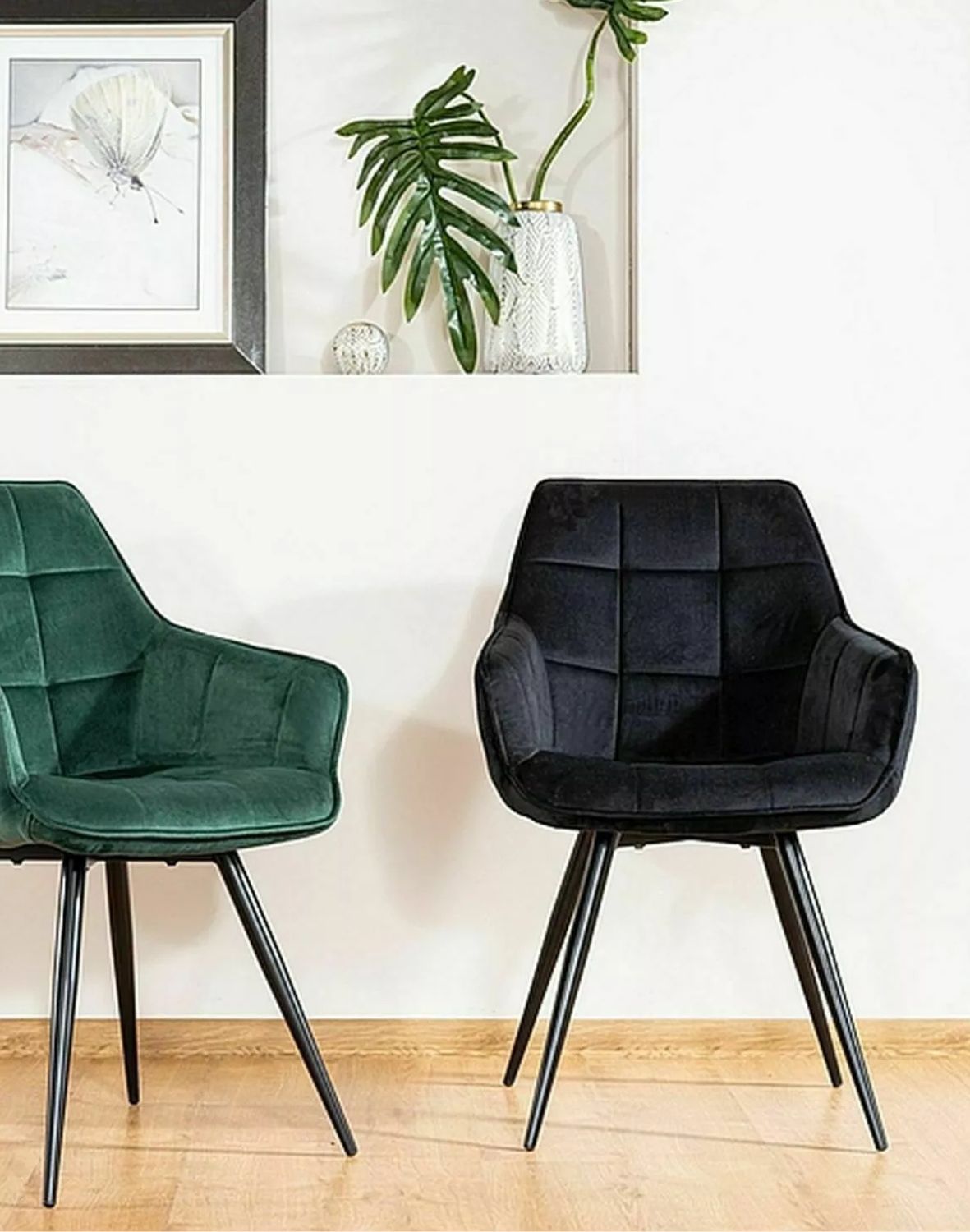 krzeslo lilia velvet czarne