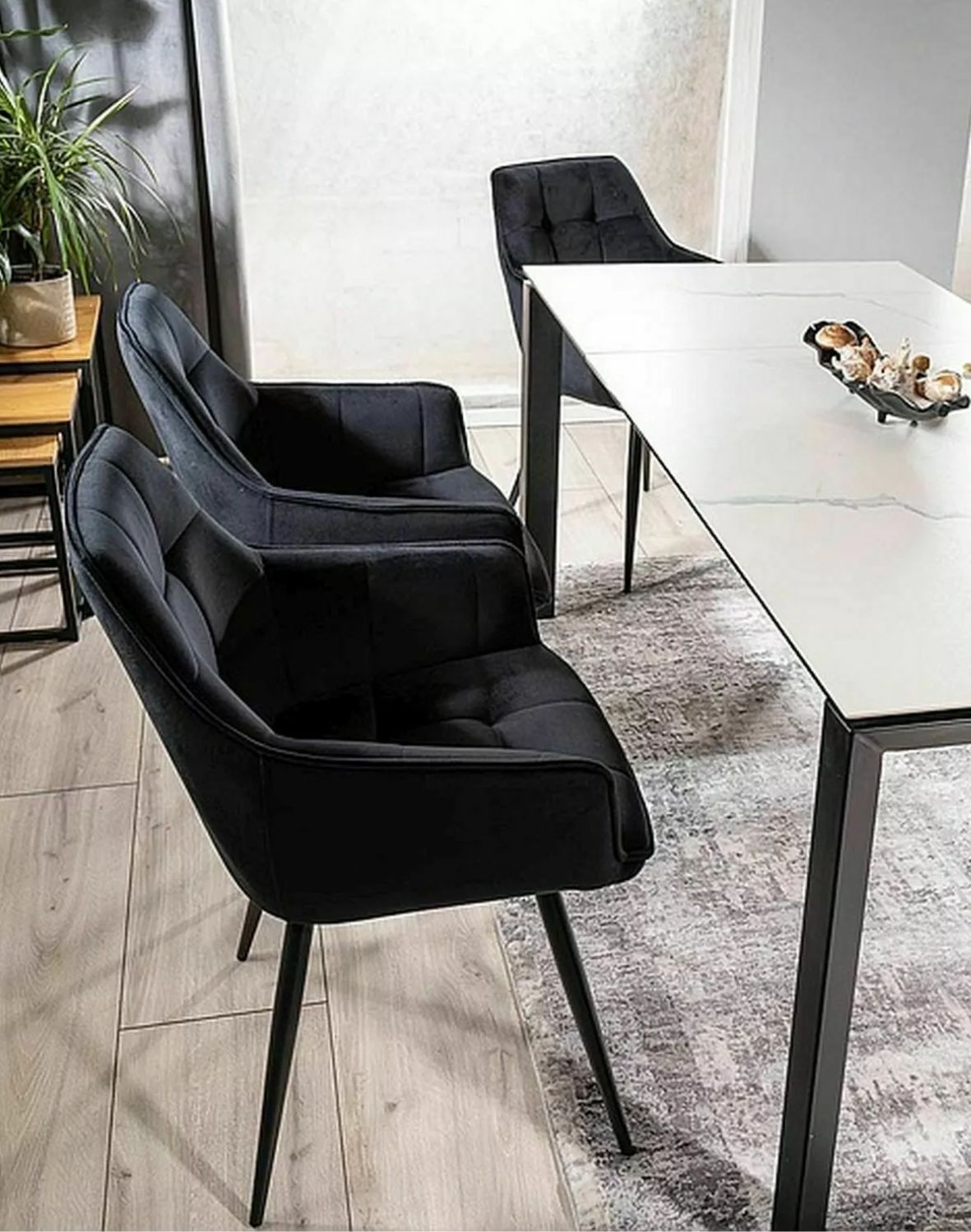 krzeslo lilia velvet czarne