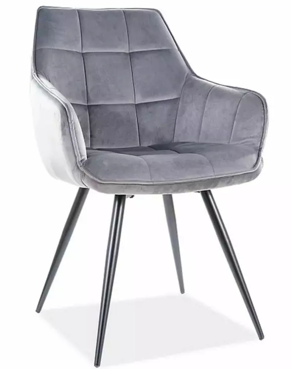 krzeslo lilia velvet szary